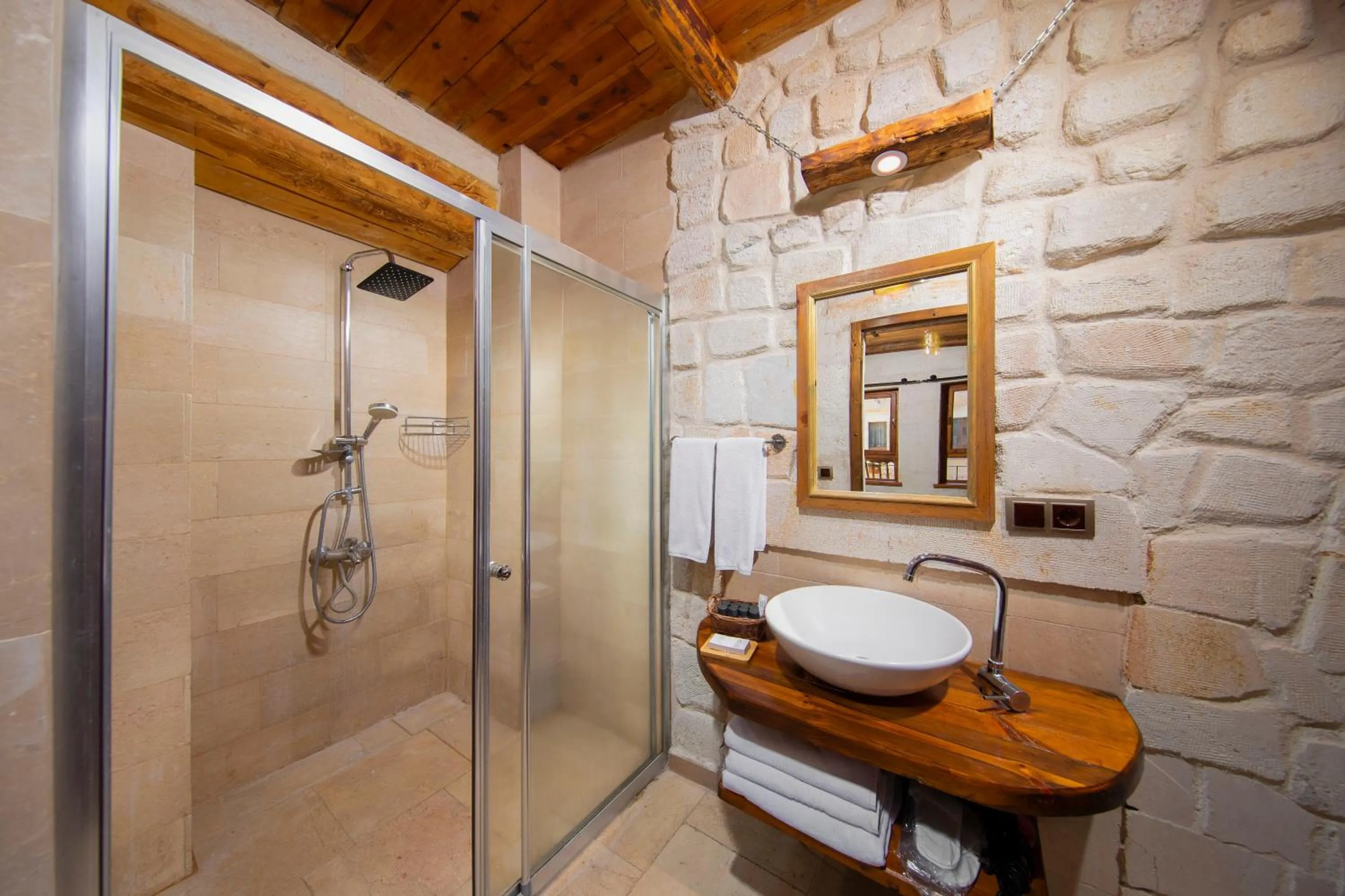 Shower in Aja Cappadocia Cave Hotel