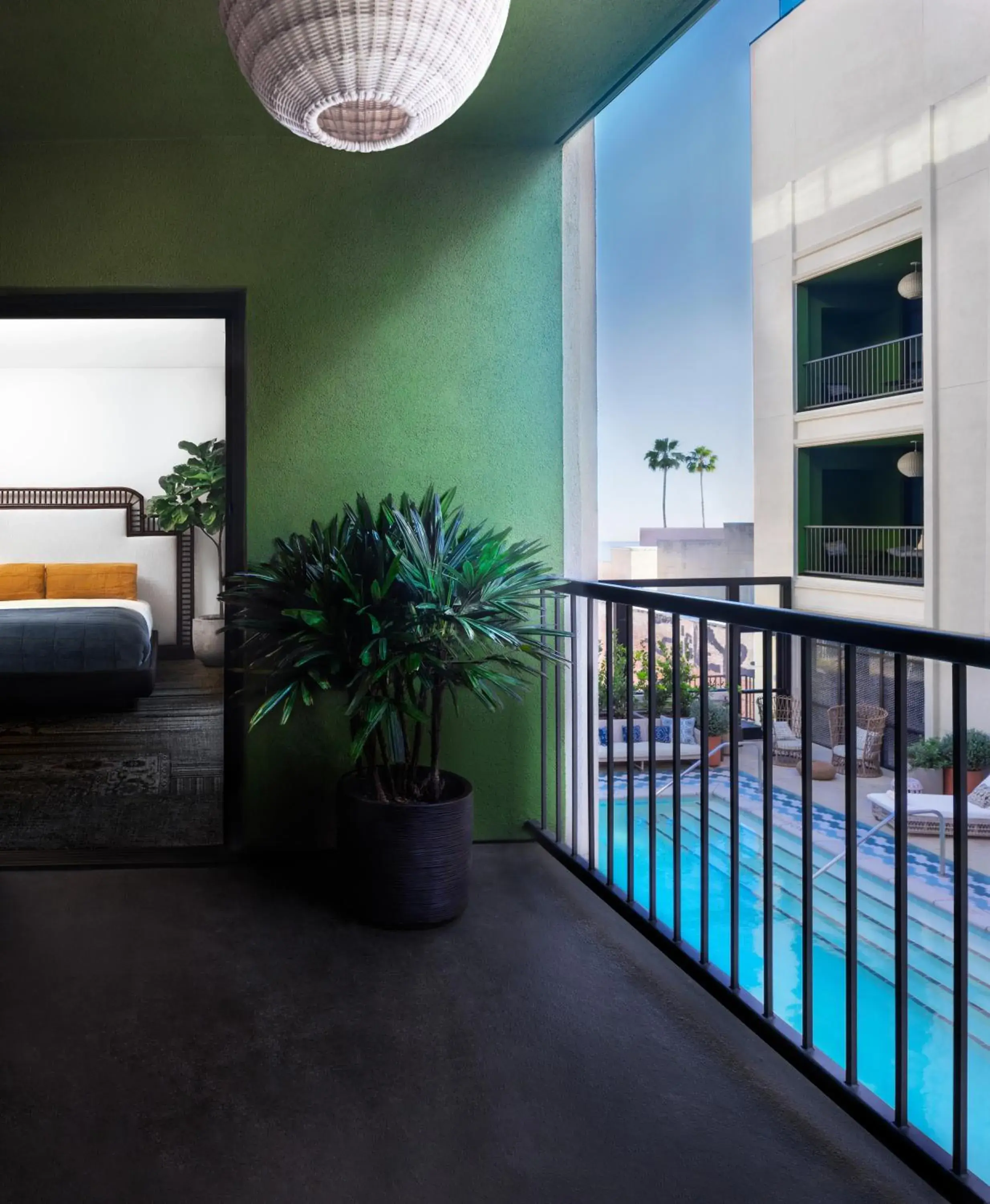 Balcony/Terrace, Bed in The Aster Balcony/Terrace, Bed in The Aster