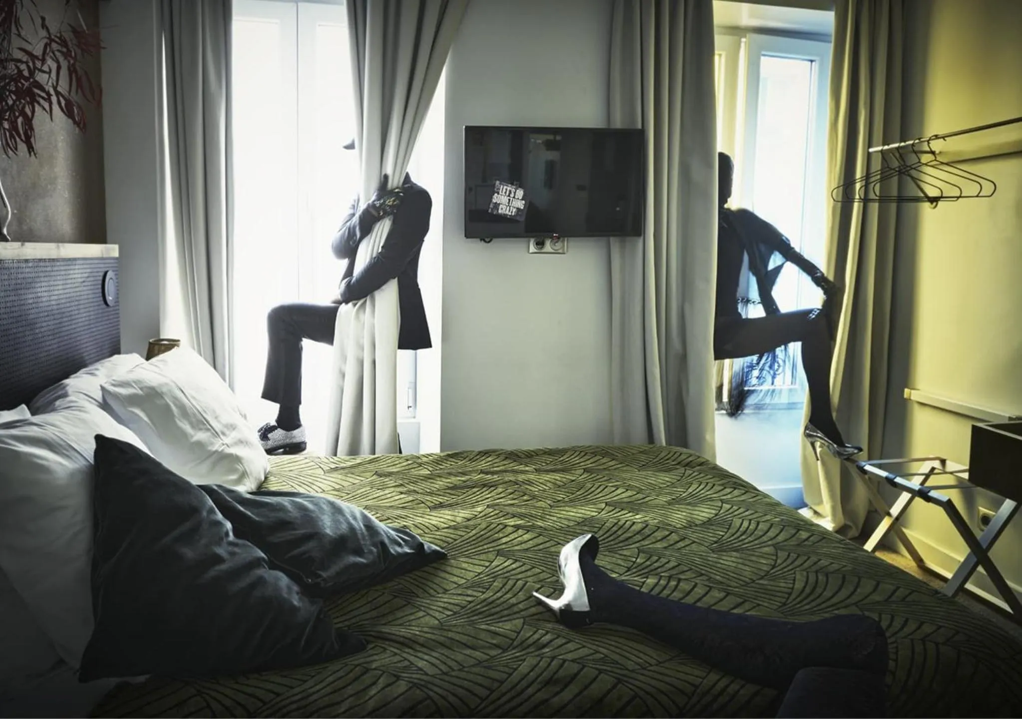 Bedroom, Bed in Hôtel La Nouvelle République & Hammam