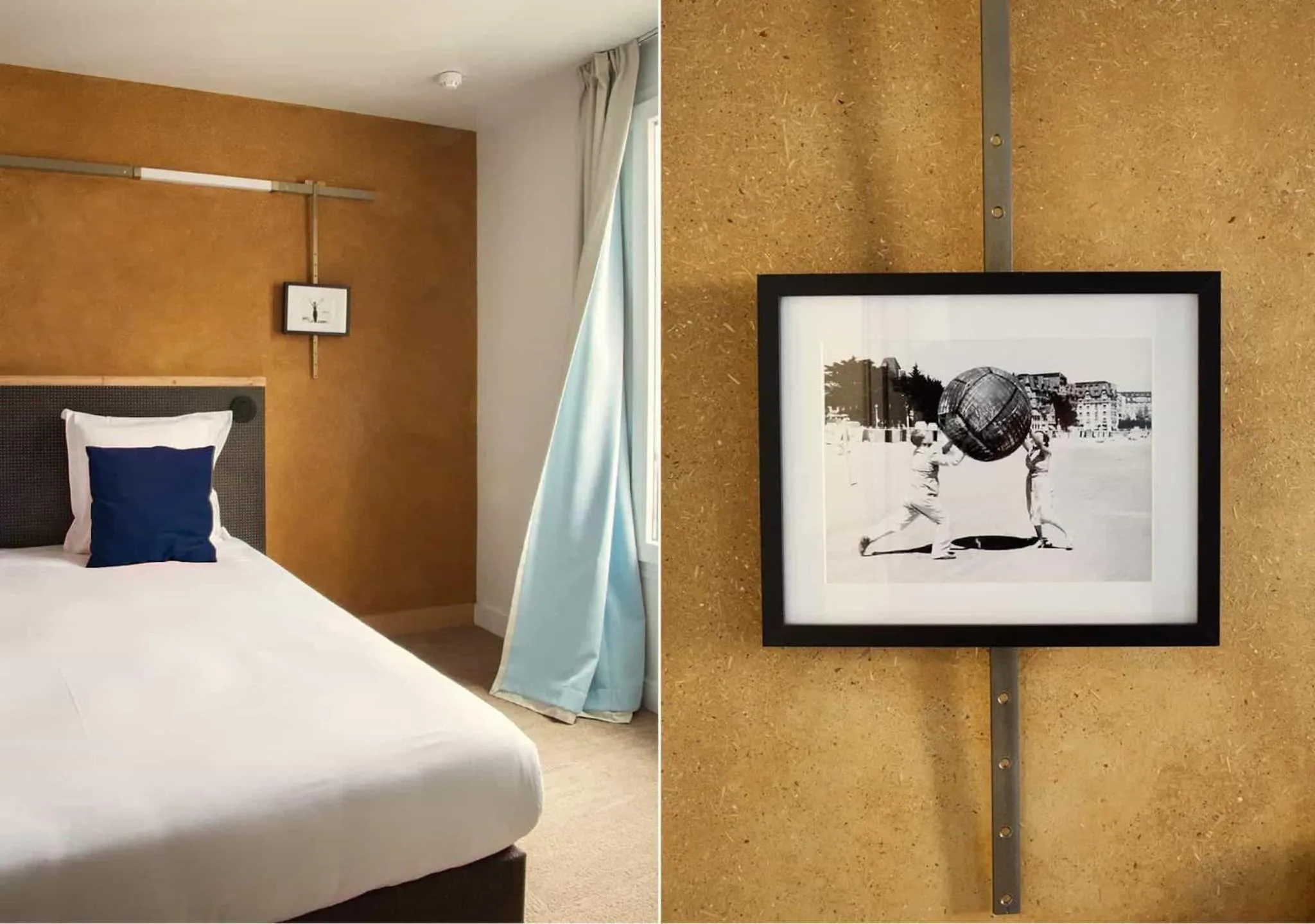 Bed in Hôtel La Nouvelle République & Hammam