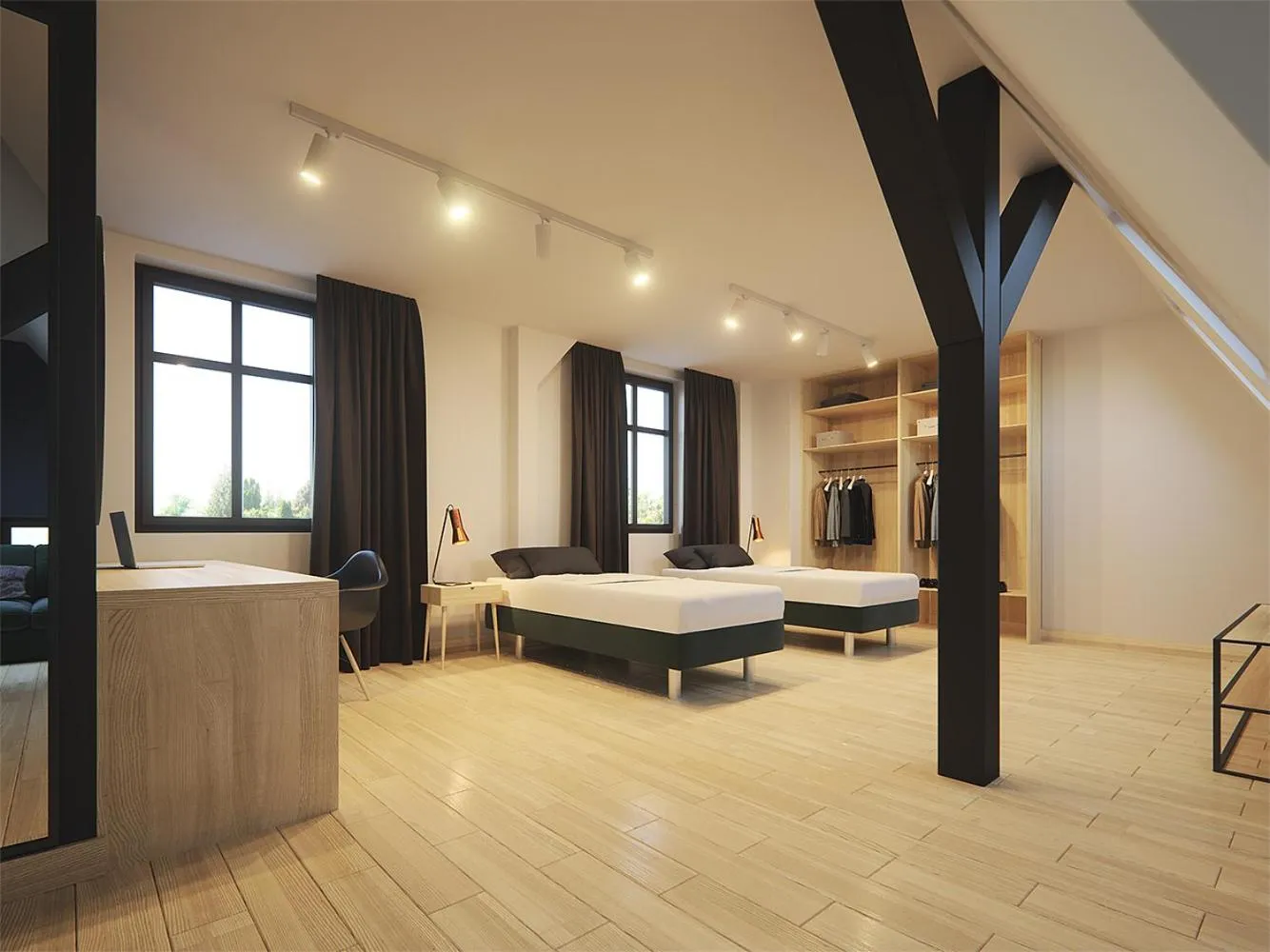 Bedroom, Bed in SleepWell Apartments