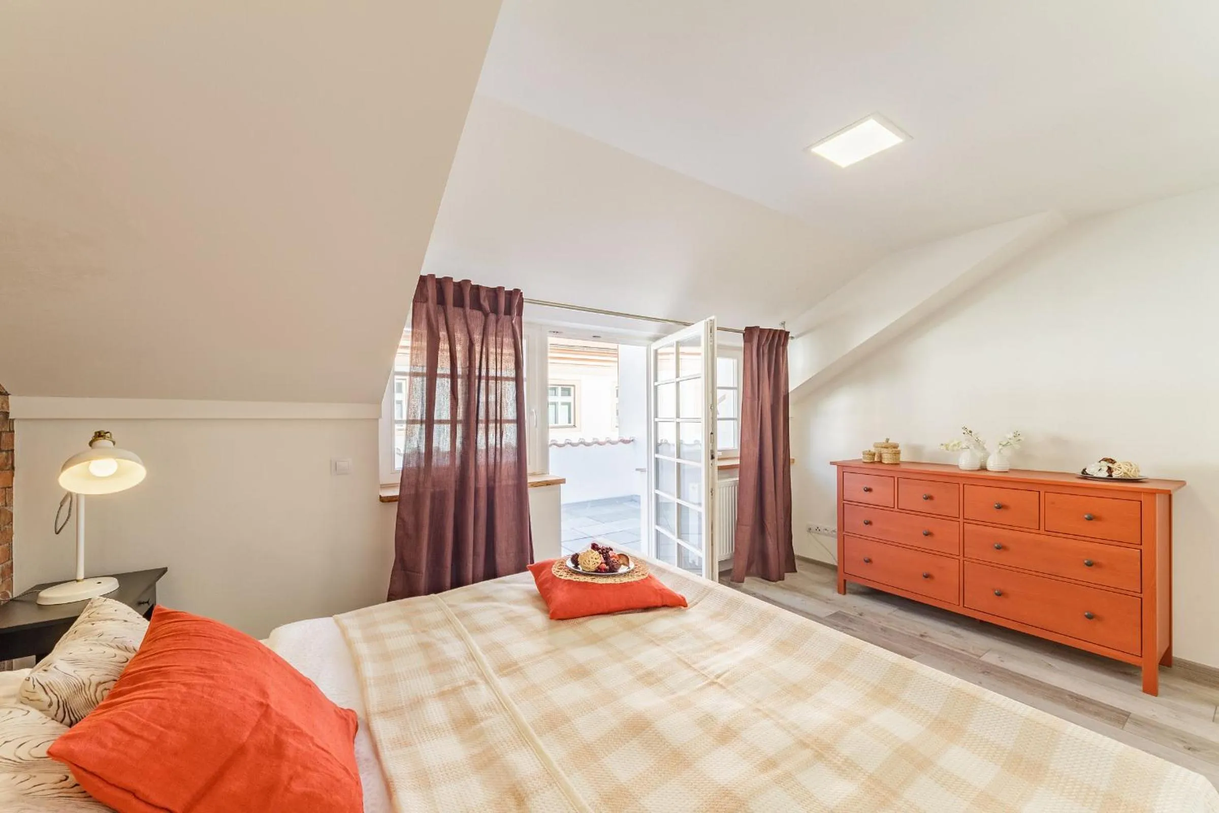 Bed in Downtown Royal Apartments