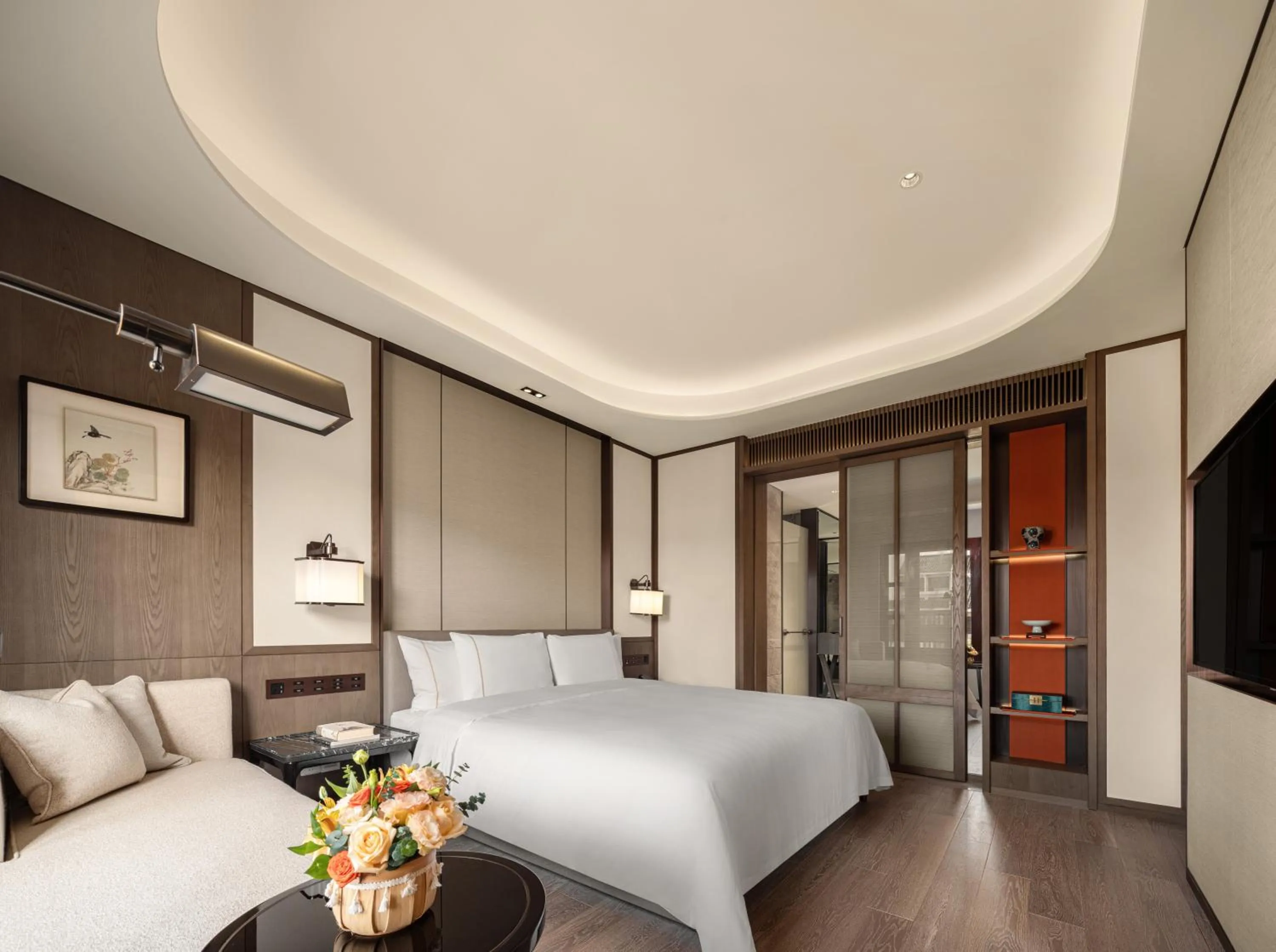 Bedroom, Bed in Pan Pacific Suzhou -Including unlimited access to the 4A-level Panmen Scenic Area