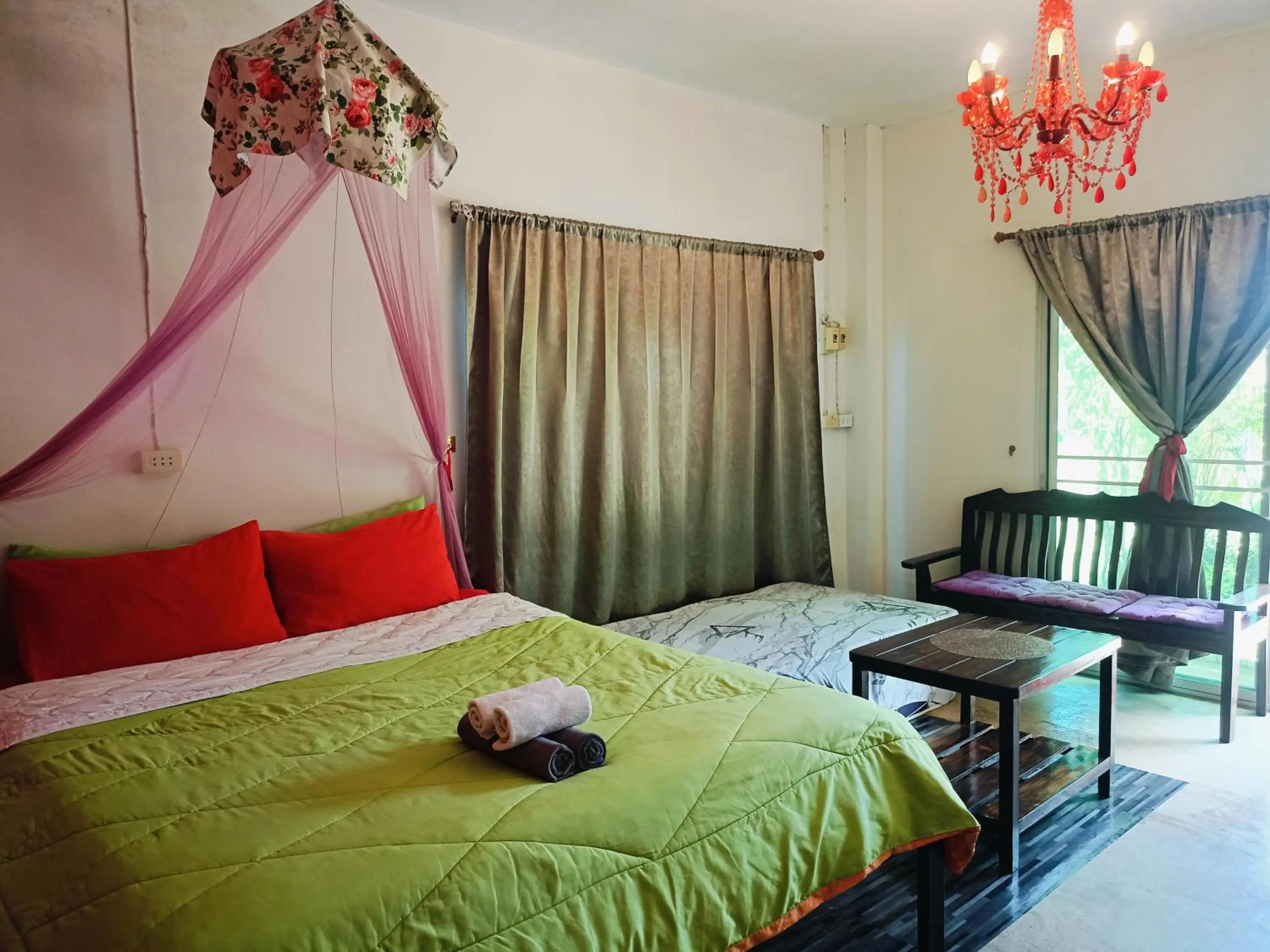 Bed in Six Nature Resort