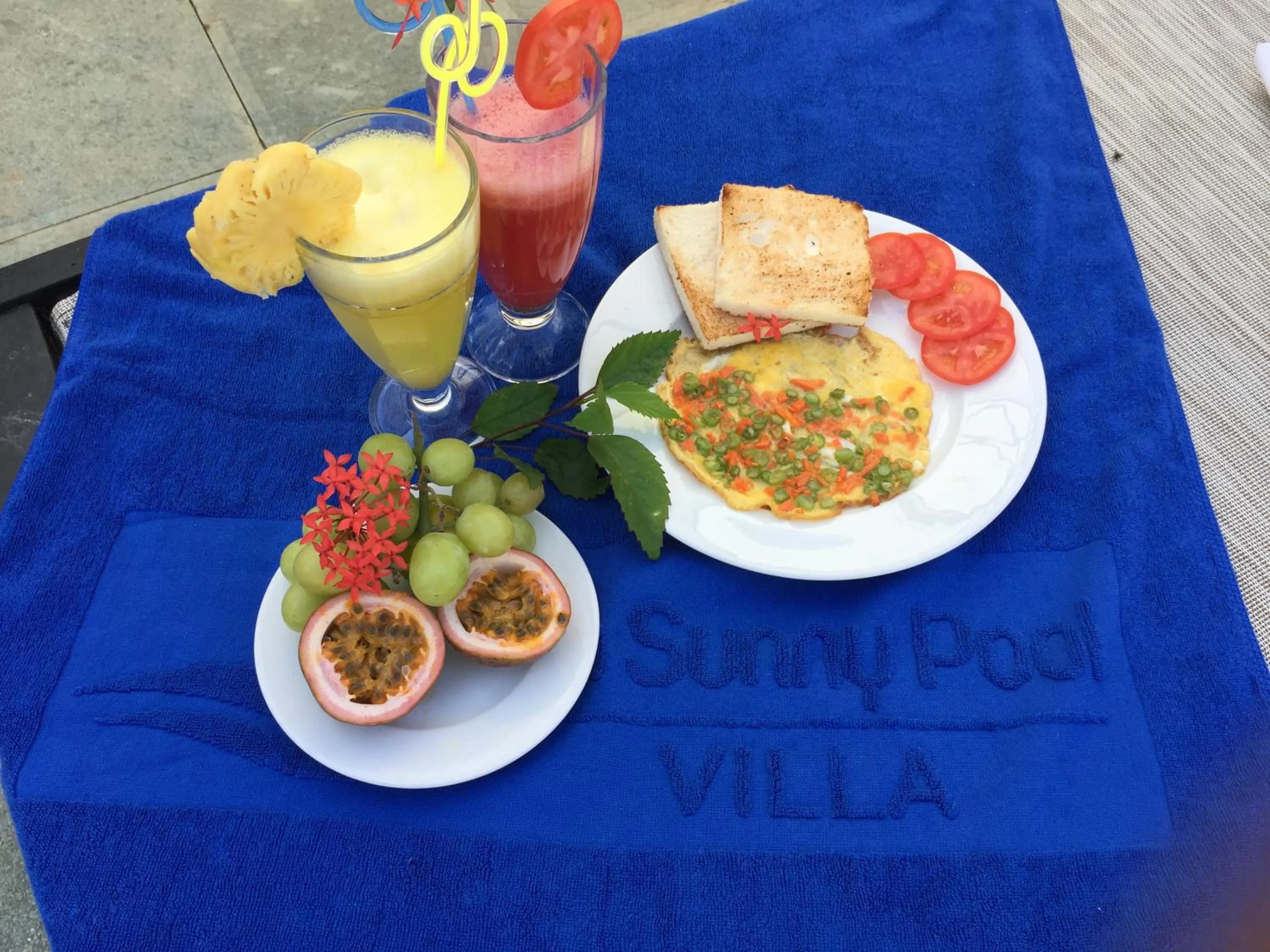 Asian breakfast in Hoi An Sunny Pool Villa