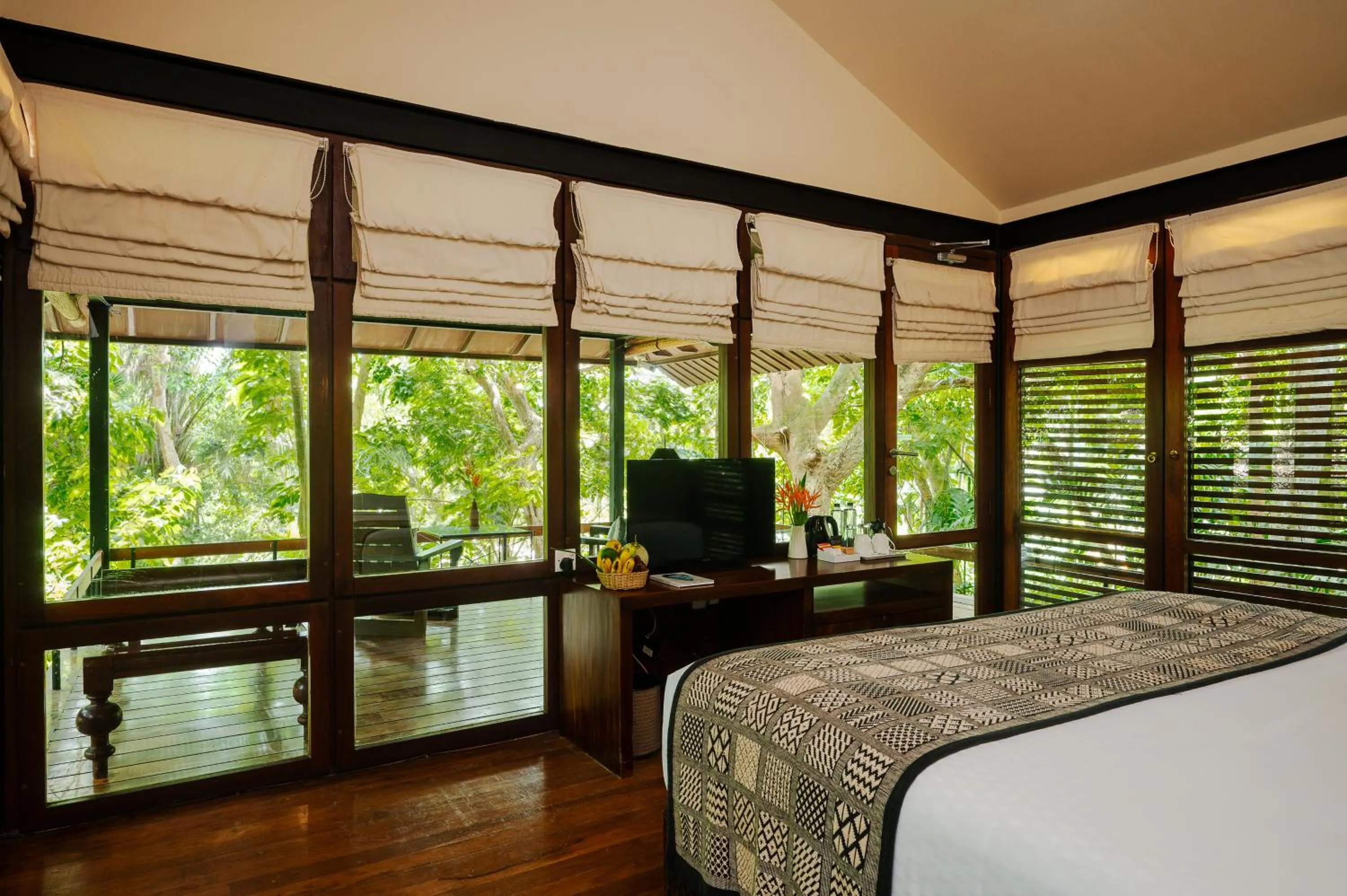 View (from property/room), Bed in Jetwing Kurulubedda - Adults Only