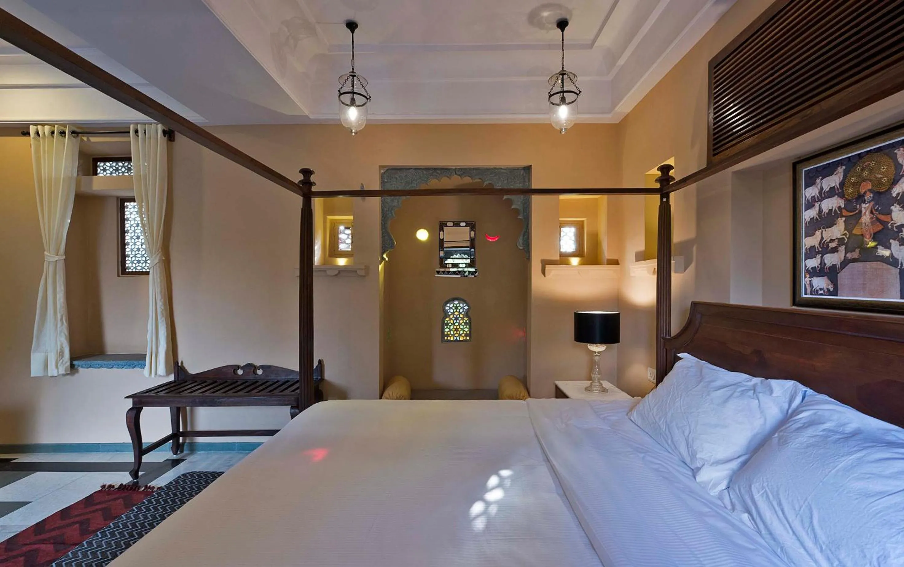 Bed in Gogunda Palace