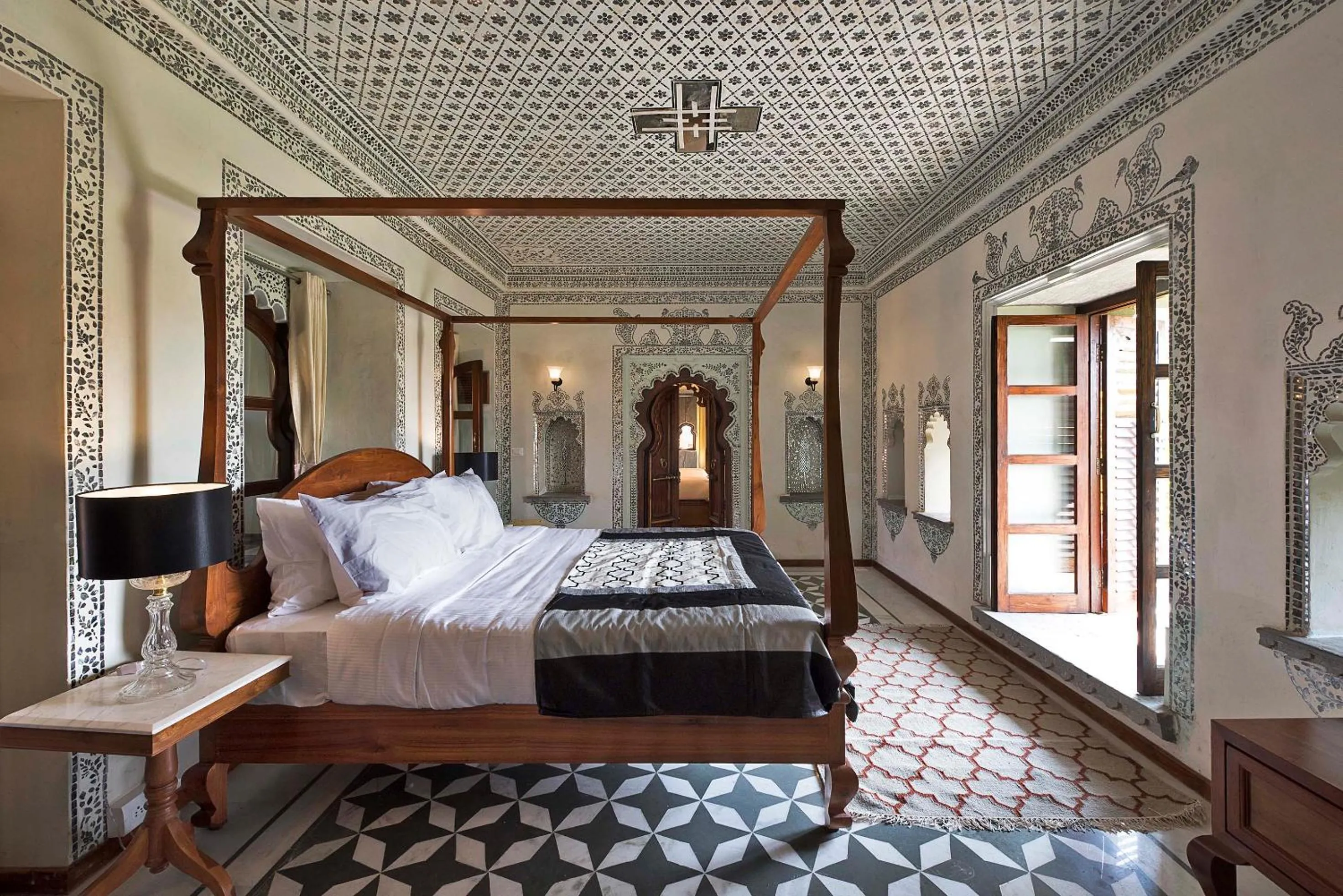 Bed in Gogunda Palace