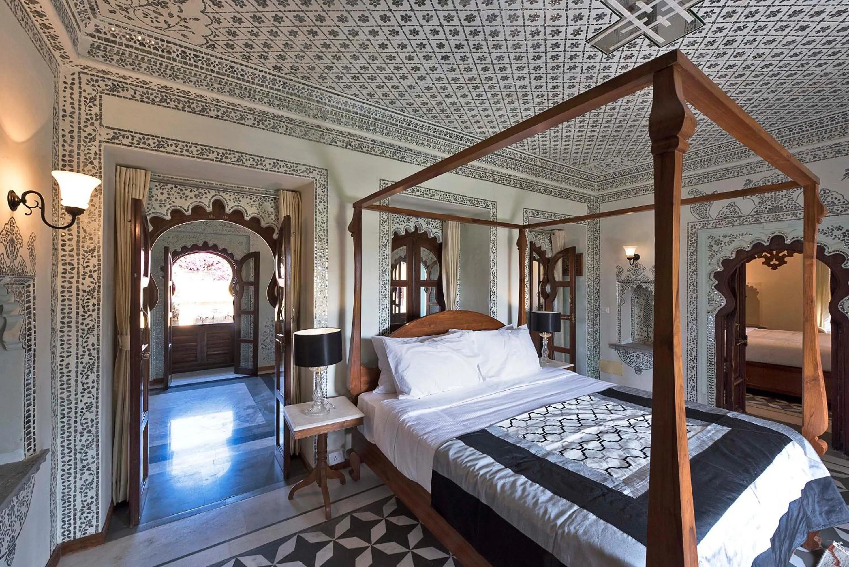 Bed in Gogunda Palace