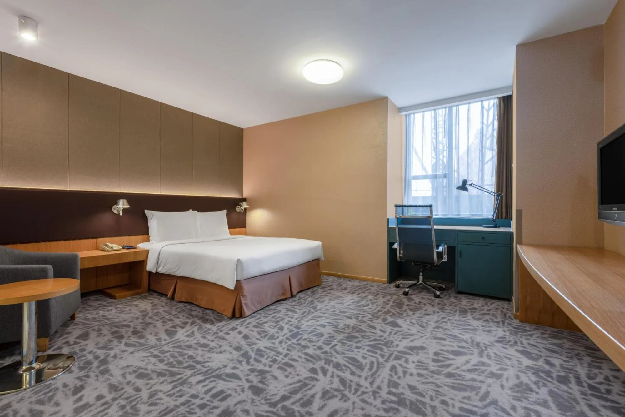 Photo of the whole room, Bed in LeafIN Hotel Beijing Minzuyuan l Bird's Nest