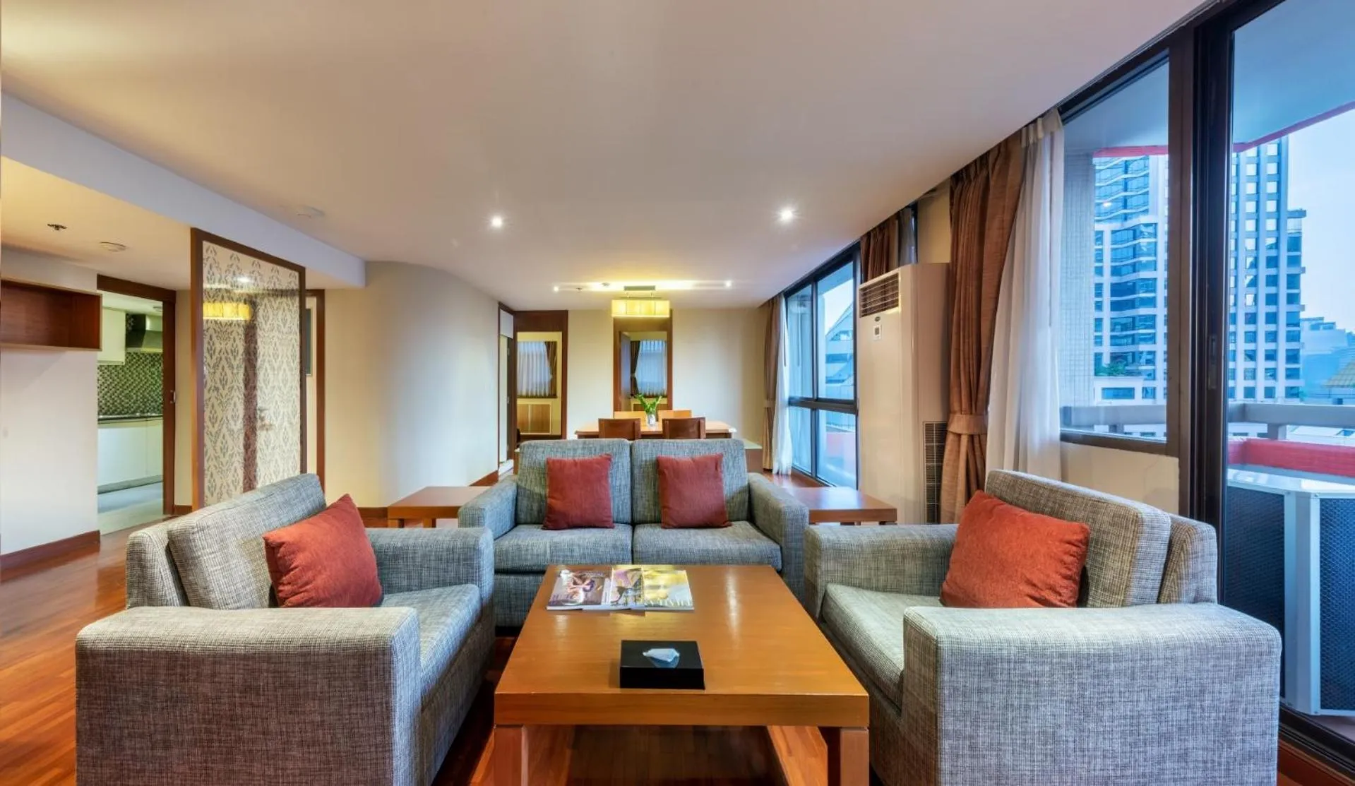 Living room in Bandara Suites Silom, Bangkok