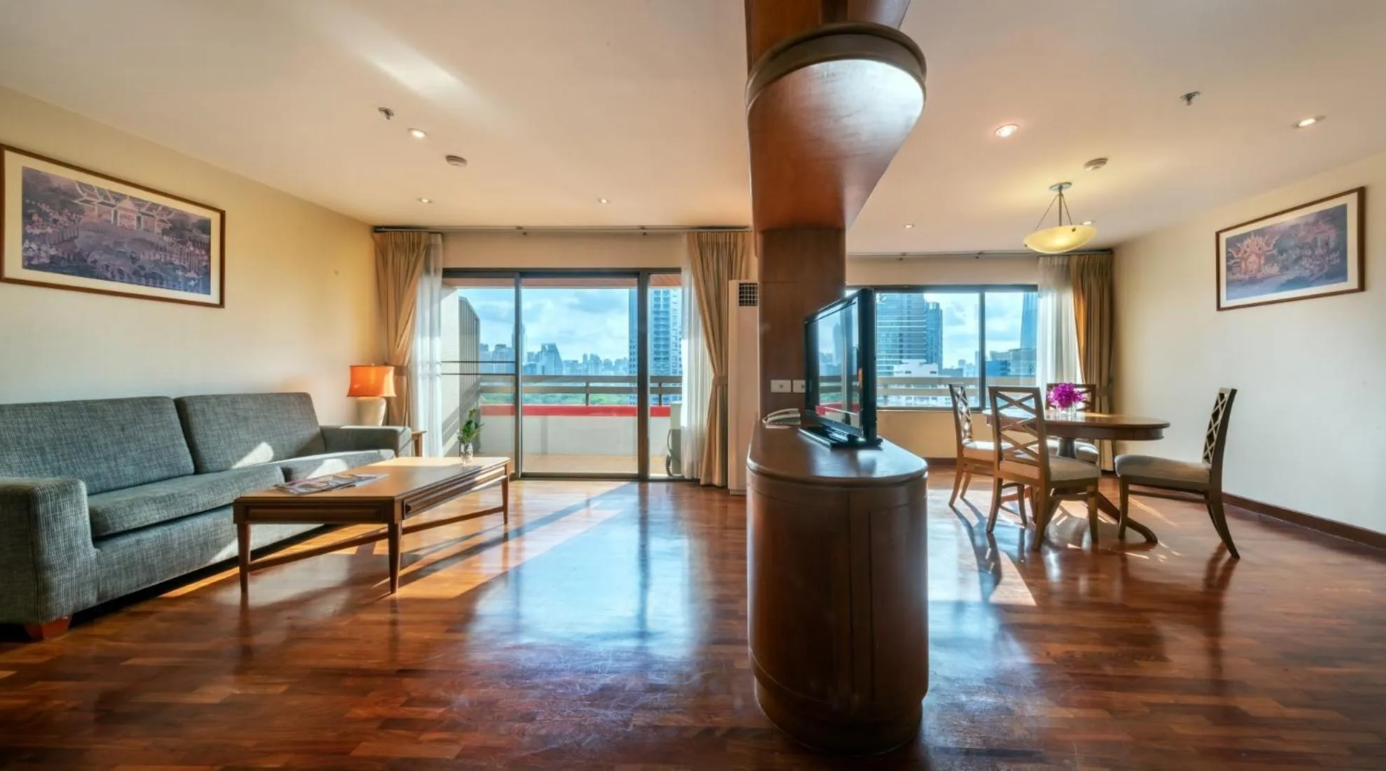 Living room in Bandara Suites Silom, Bangkok