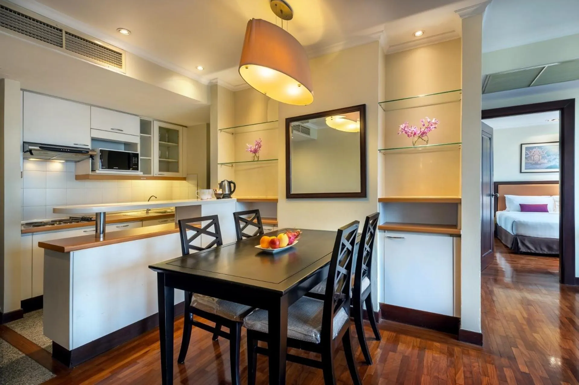 Kitchen or kitchenette in Bandara Suites Silom, Bangkok