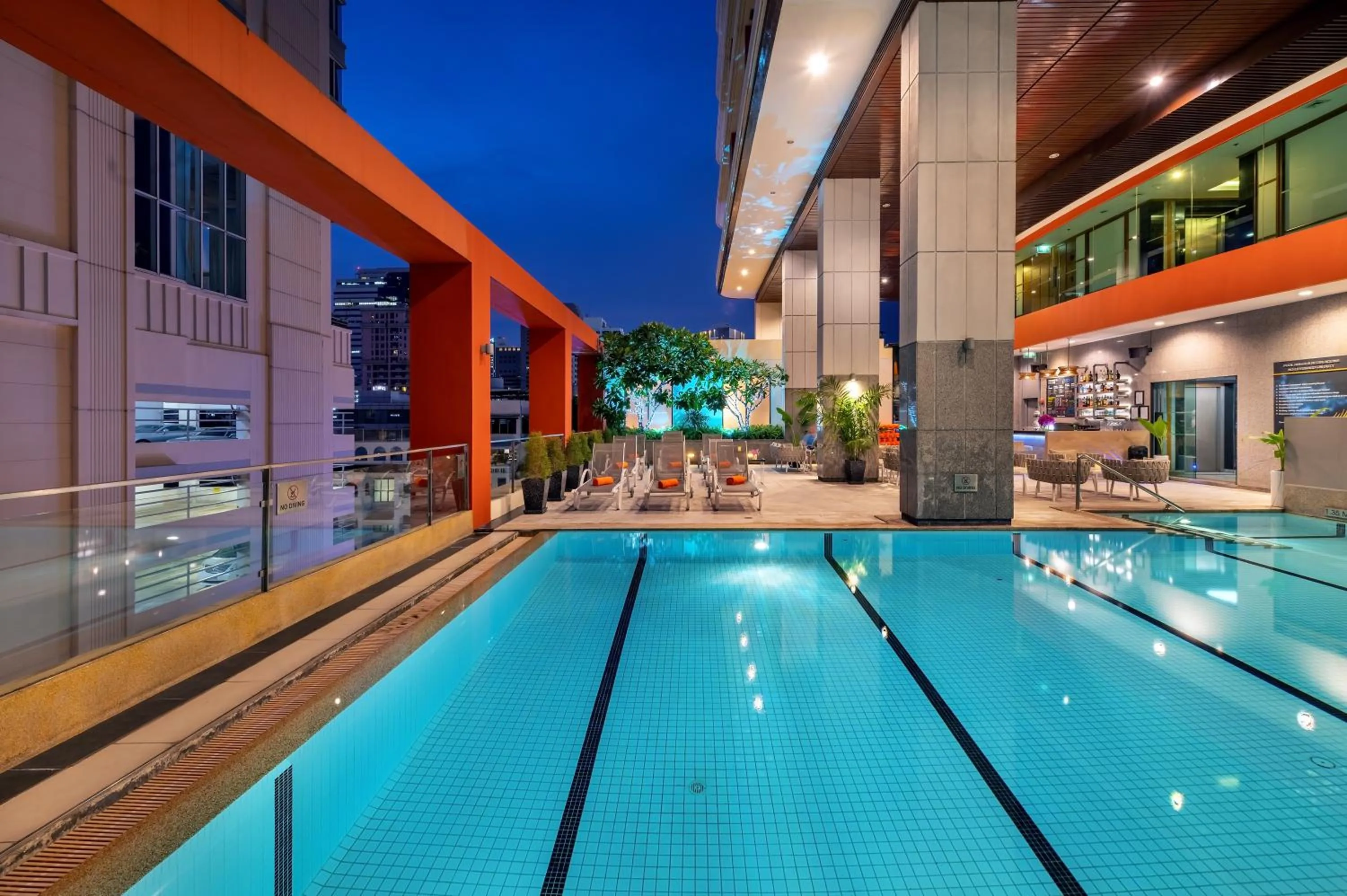 Swimming pool in Bandara Suites Silom, Bangkok