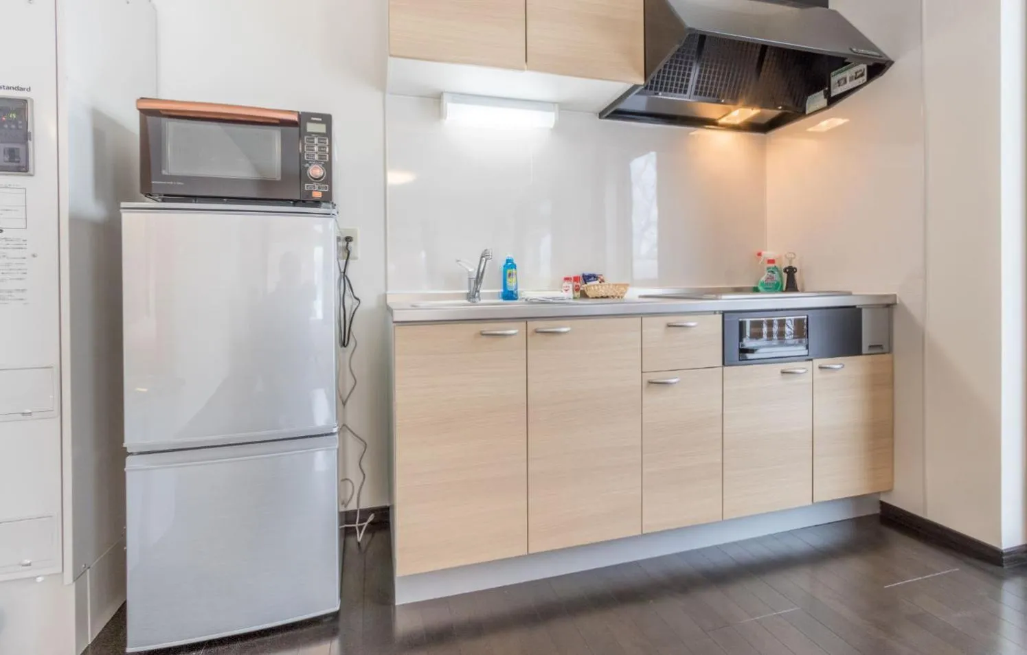 Kitchen or kitchenette in Lodge Mori Apartments
