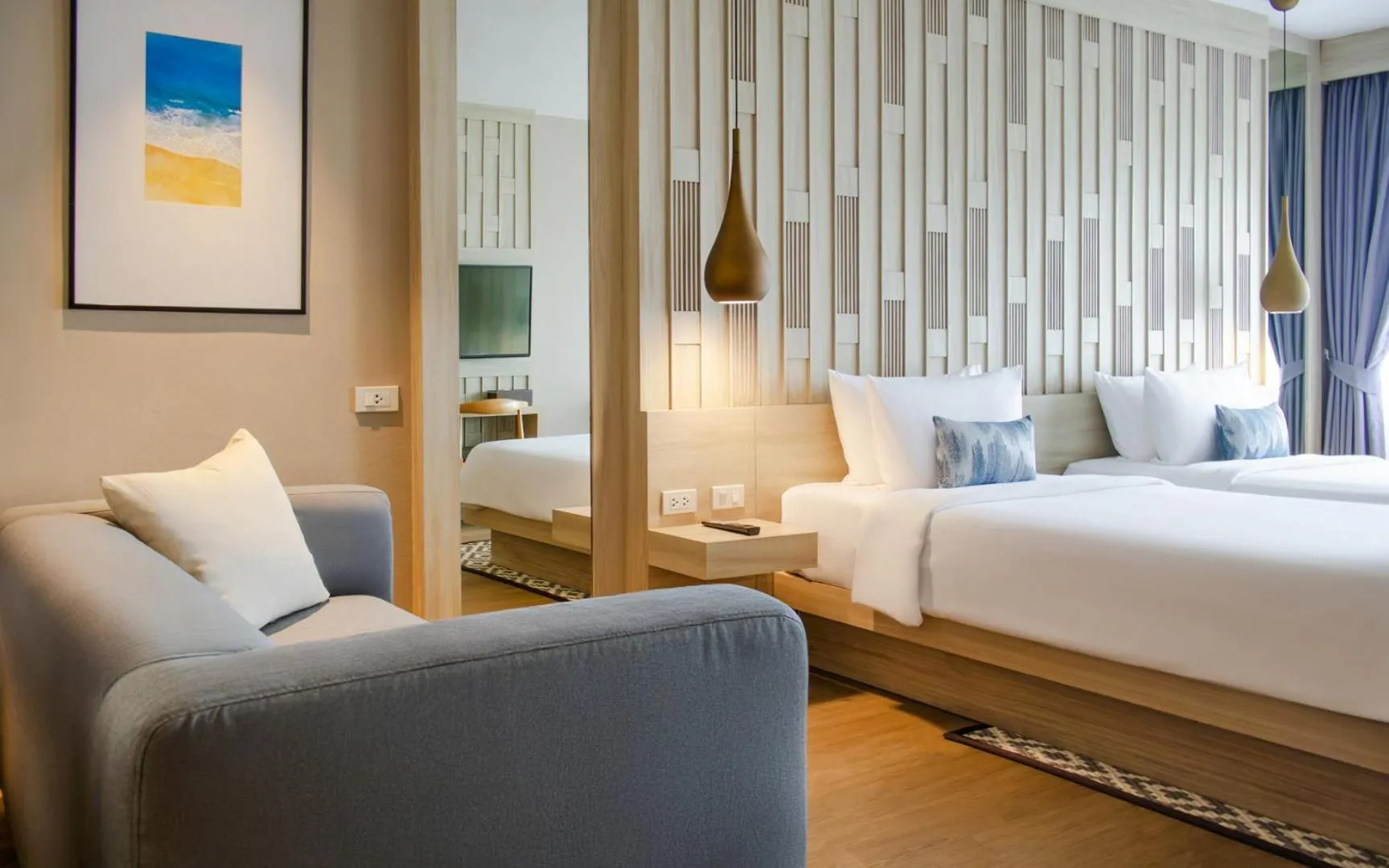 Bed in Namaka Resort Kamala