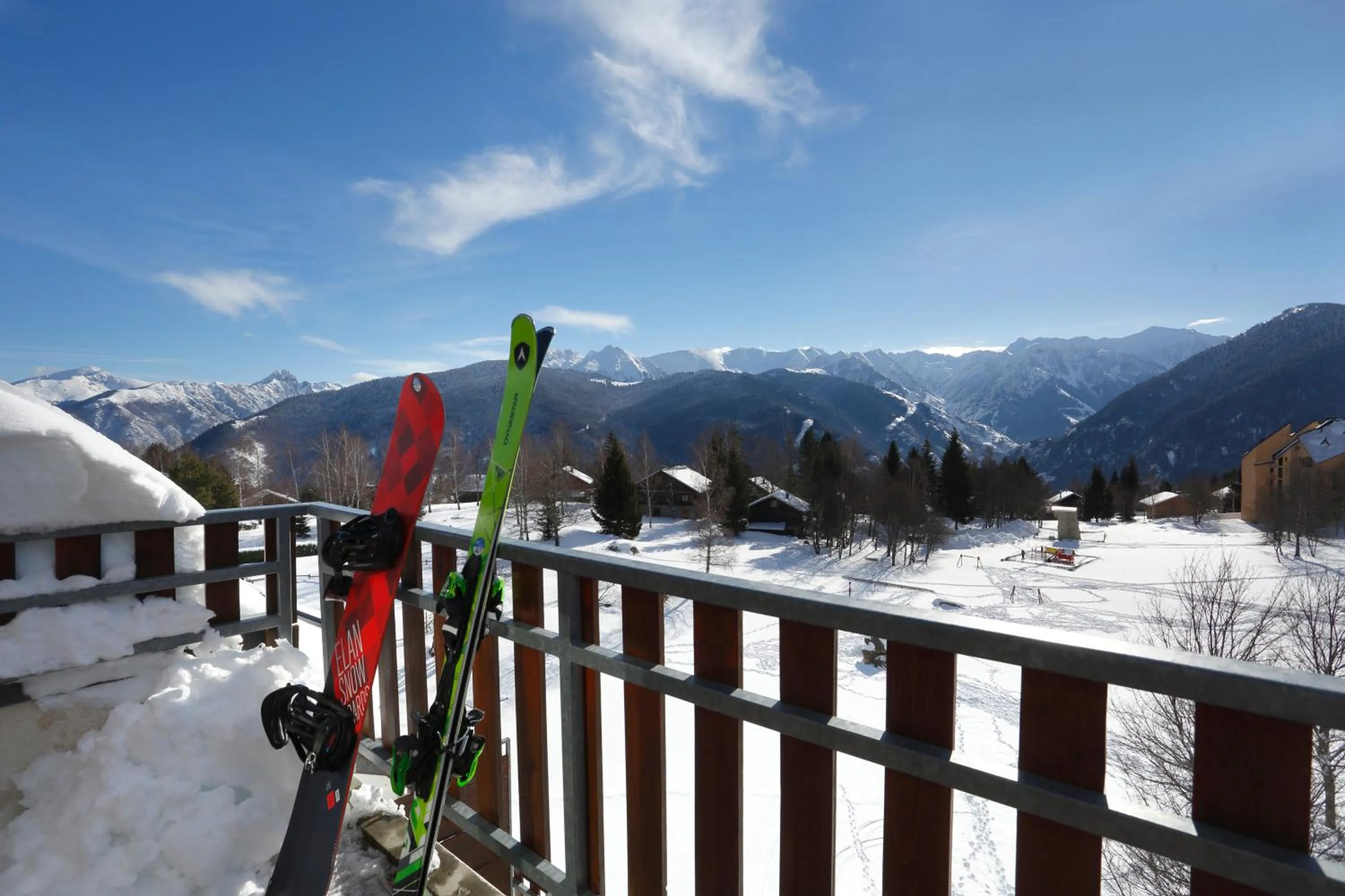 Balcony/Terrace in Résidence Néméa Les Balcons d'Ax