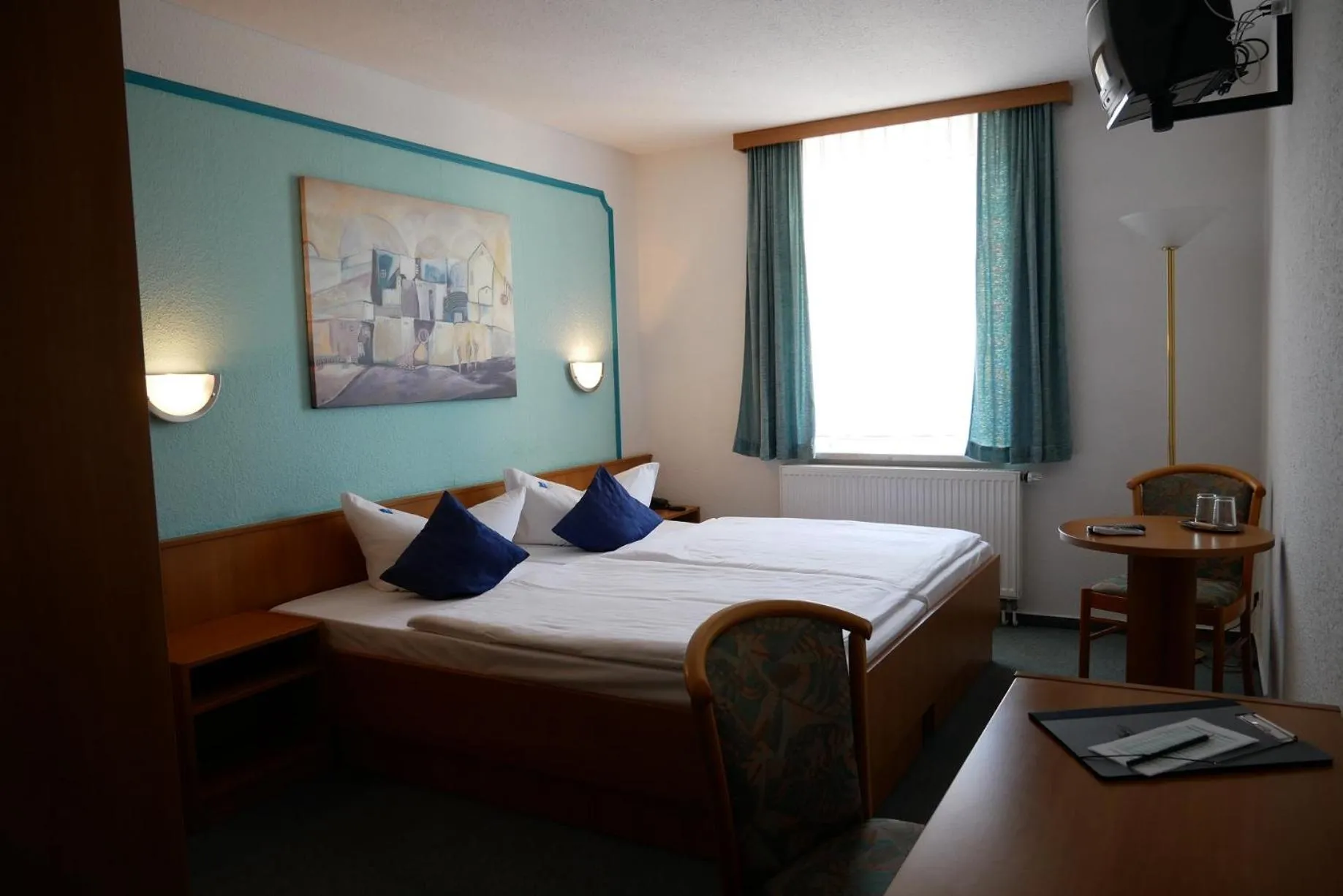 Bed in Hotel Garni Brauhof Niederwiesa