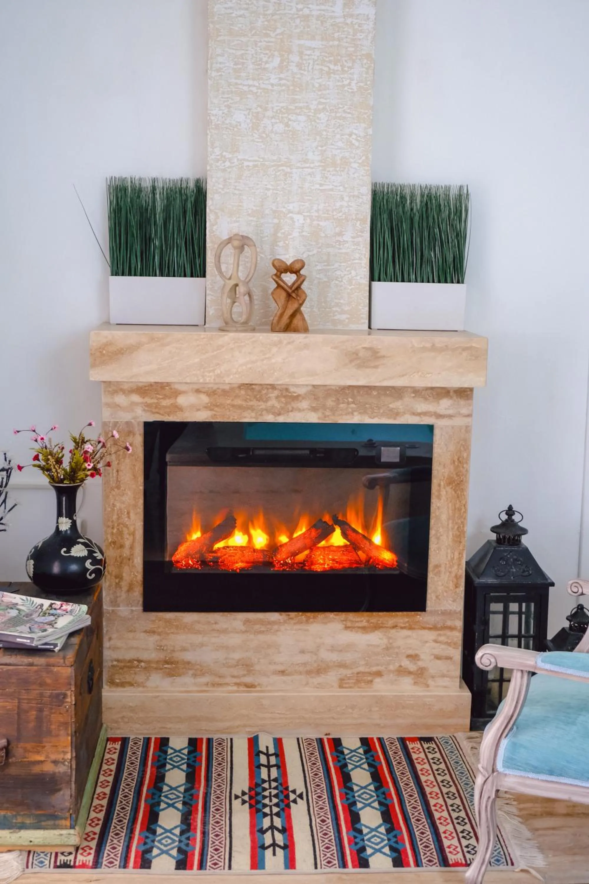 fireplace in Bay C