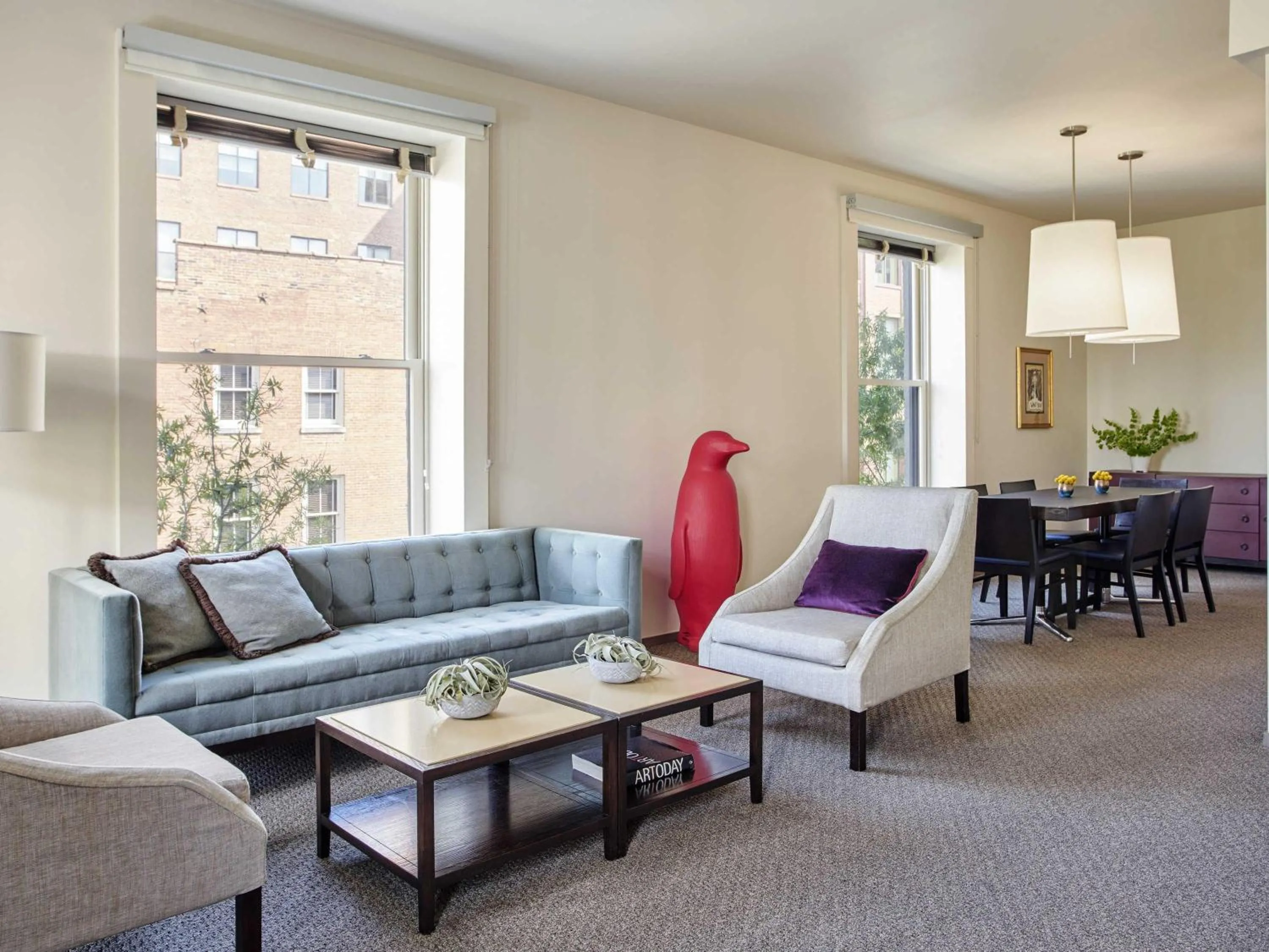 Bedroom in 21c Museum Hotel Louisville