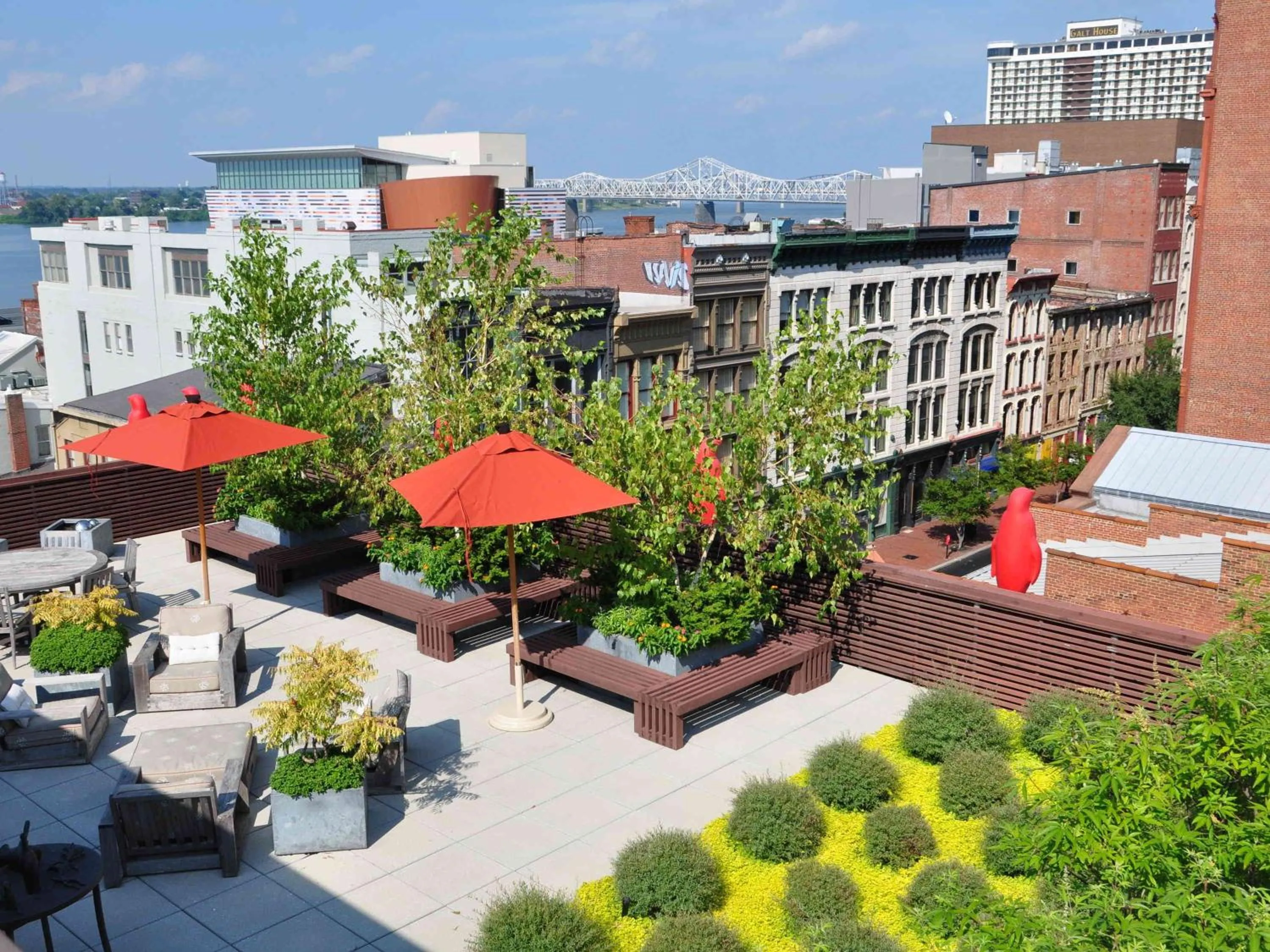 Patio in 21c Museum Hotel Louisville