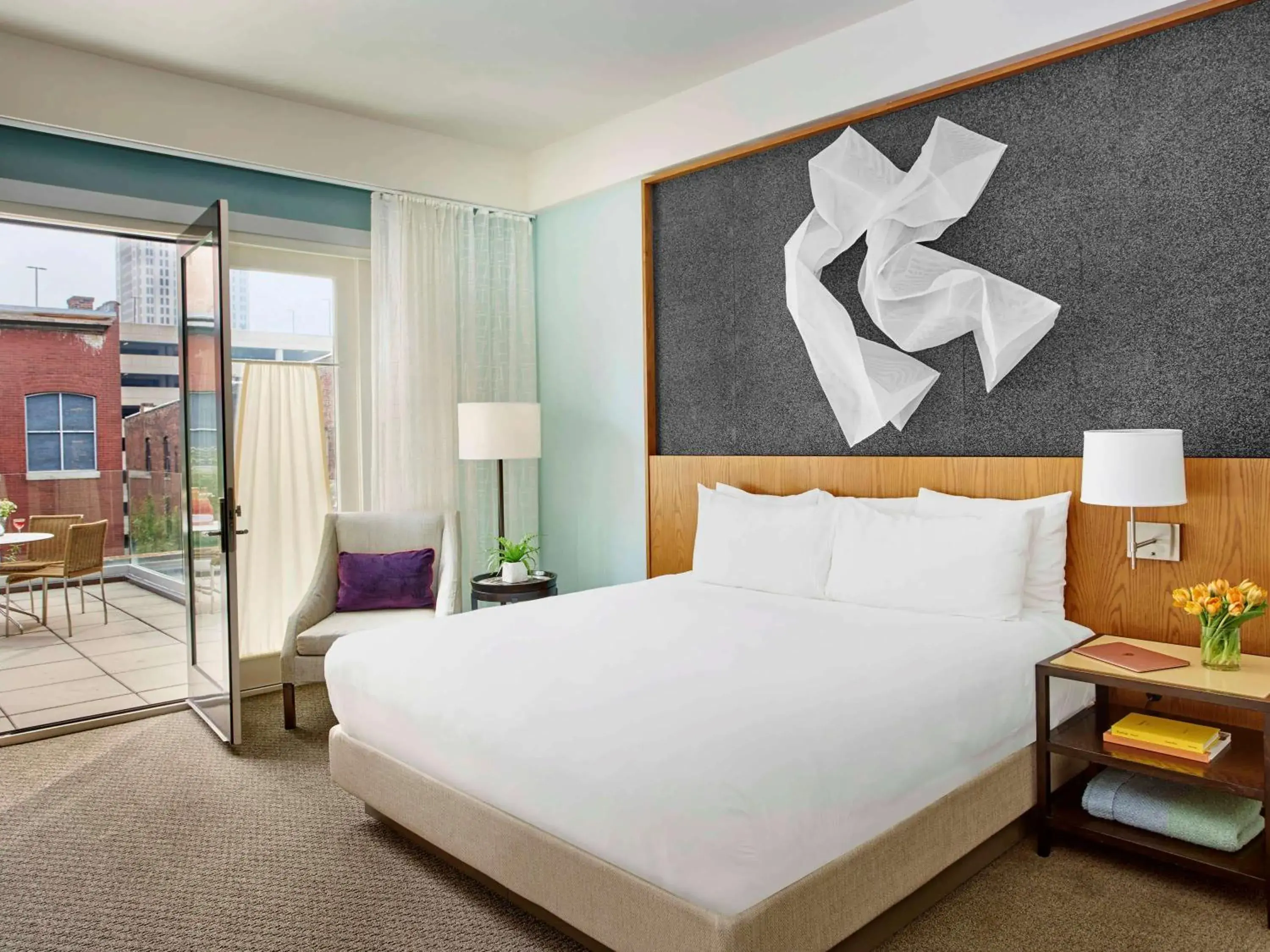 Photo of the whole room, Bed in 21c Museum Hotel Louisville Photo of the whole room, Bed in 21c Museum Hotel Louisville