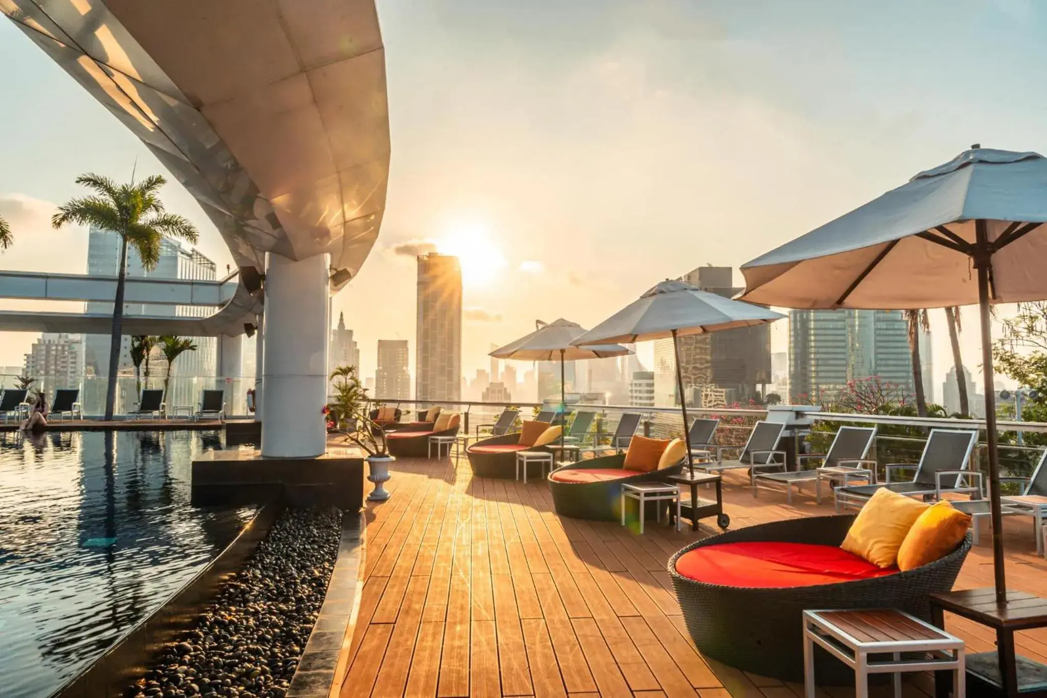 Swimming pool in Centara Grand At CentralWorld Swimming pool in Centara Grand At CentralWorld