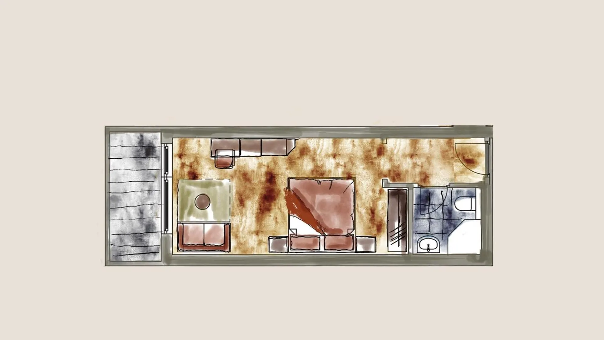Floor plan in Hotel Königsblick by keyone