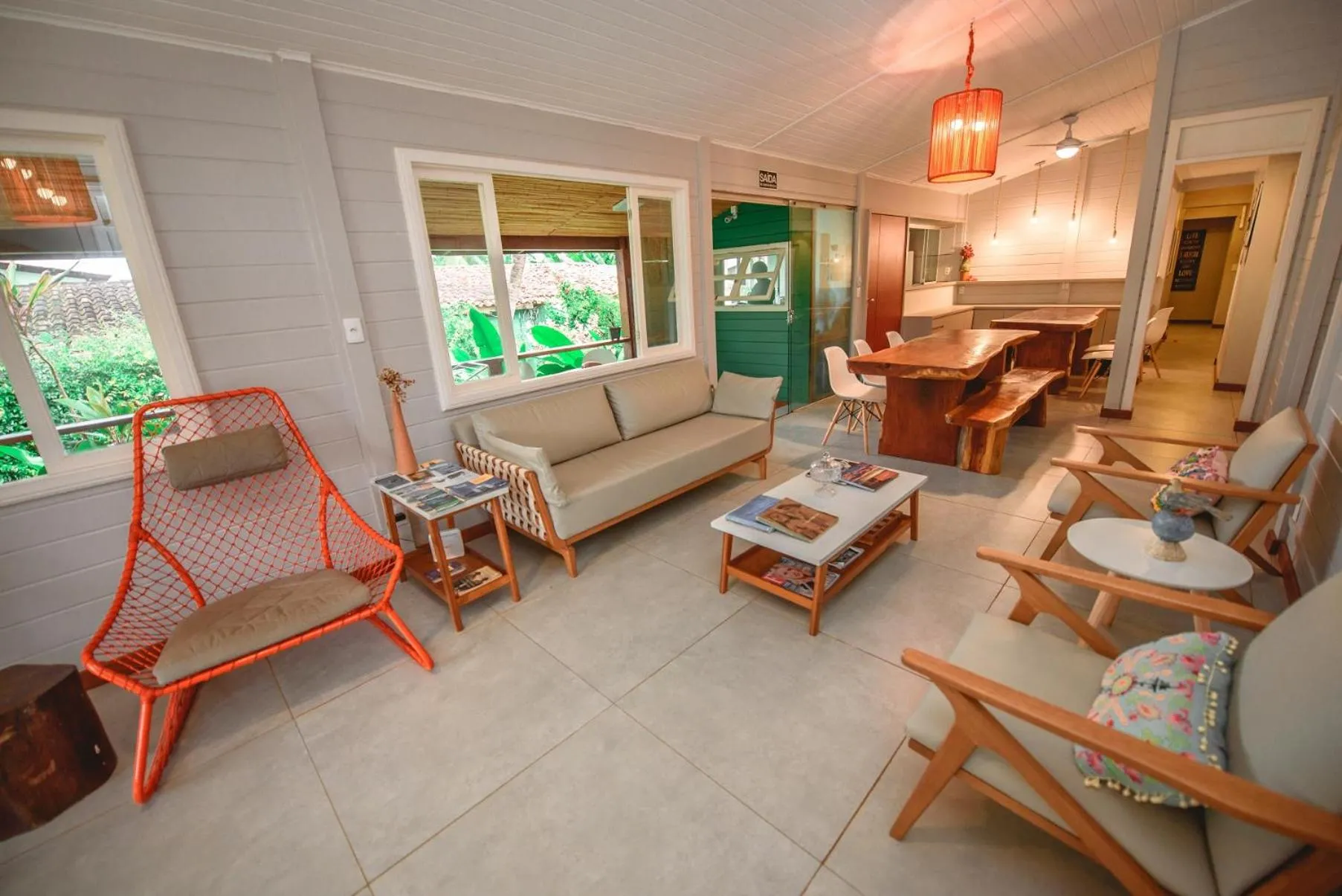 Living room in Pousada Verdes Mares