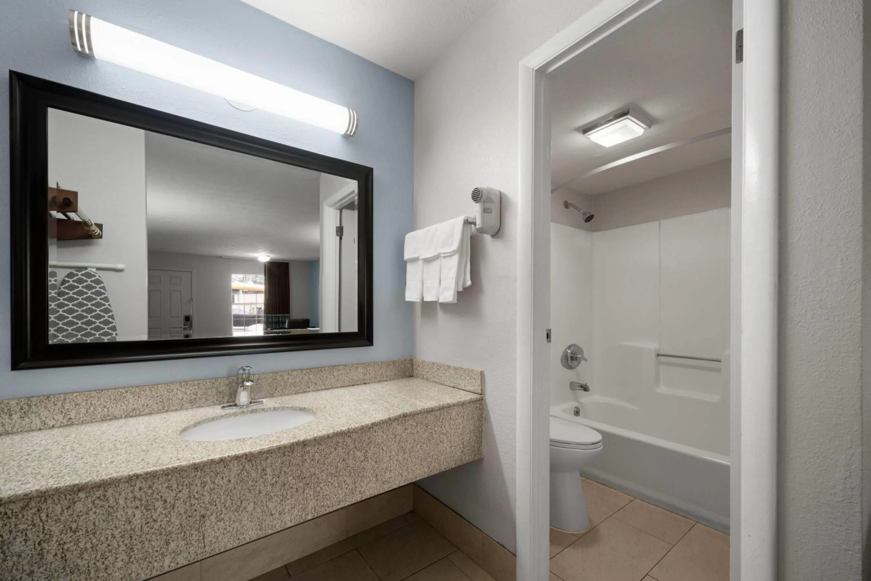 Bathroom in Super 8 by Wyndham Covington