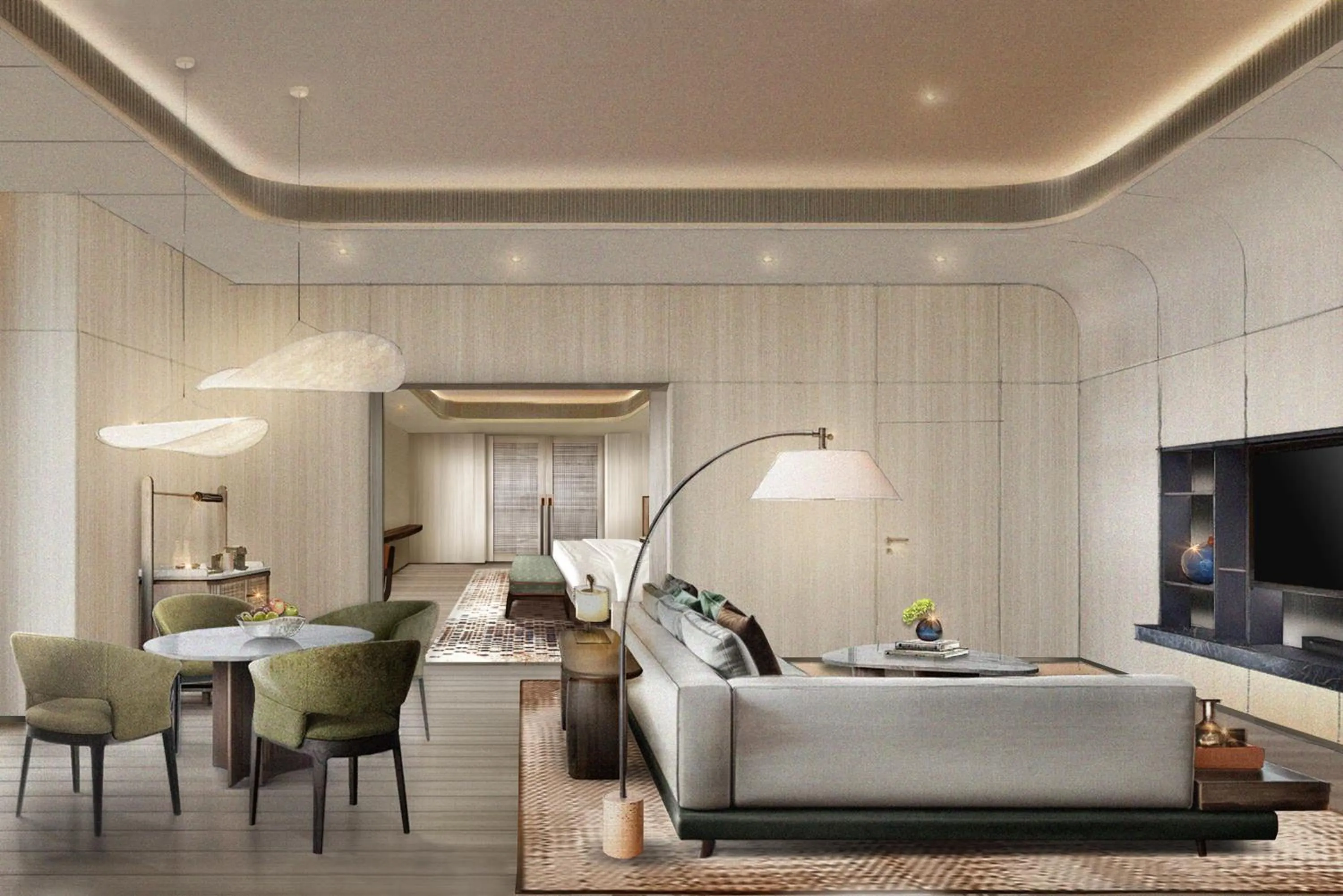 Living room in DoubleTree by Hilton Bangkok Ploenchit