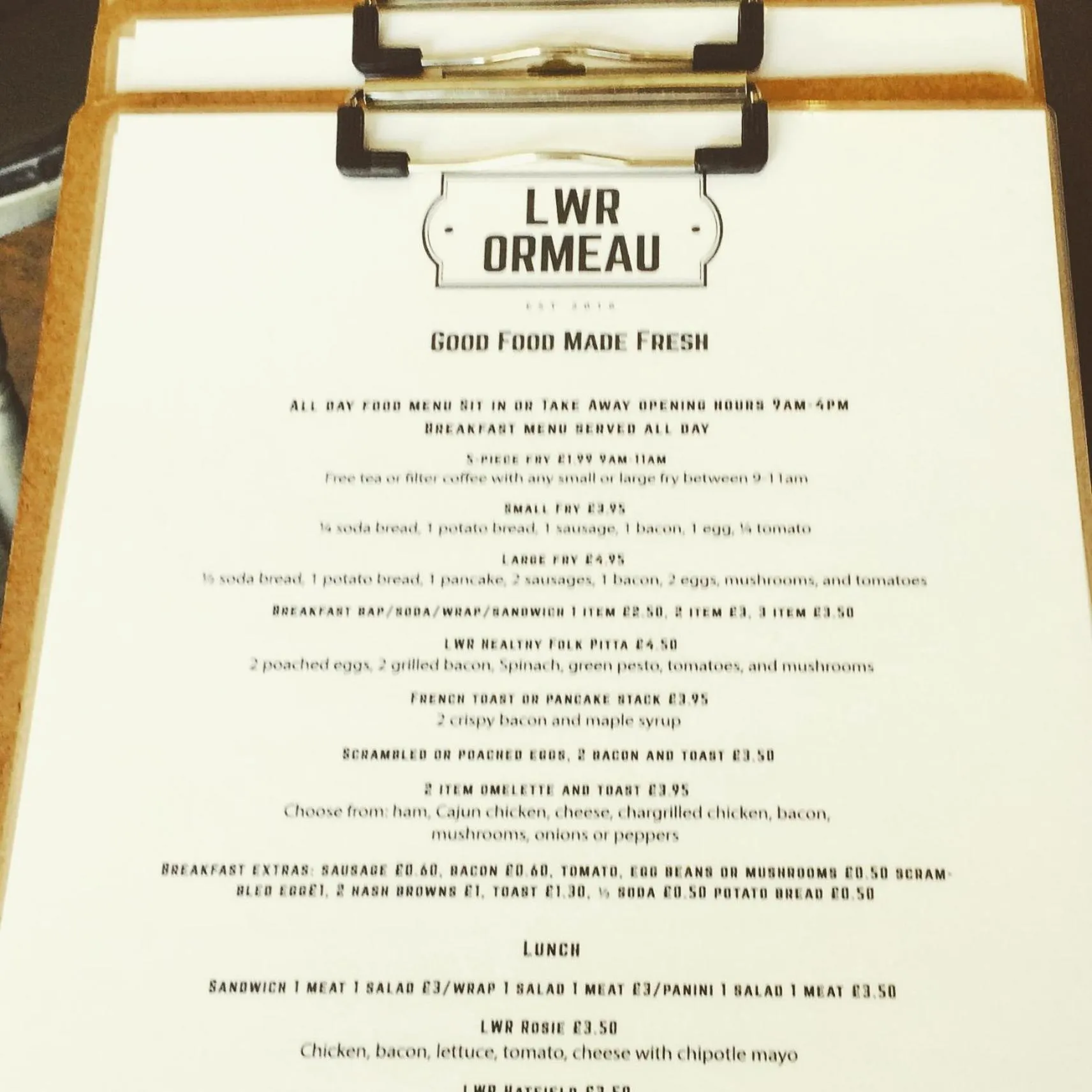 Restaurant/places to eat in Lwr Ormeau Guest House