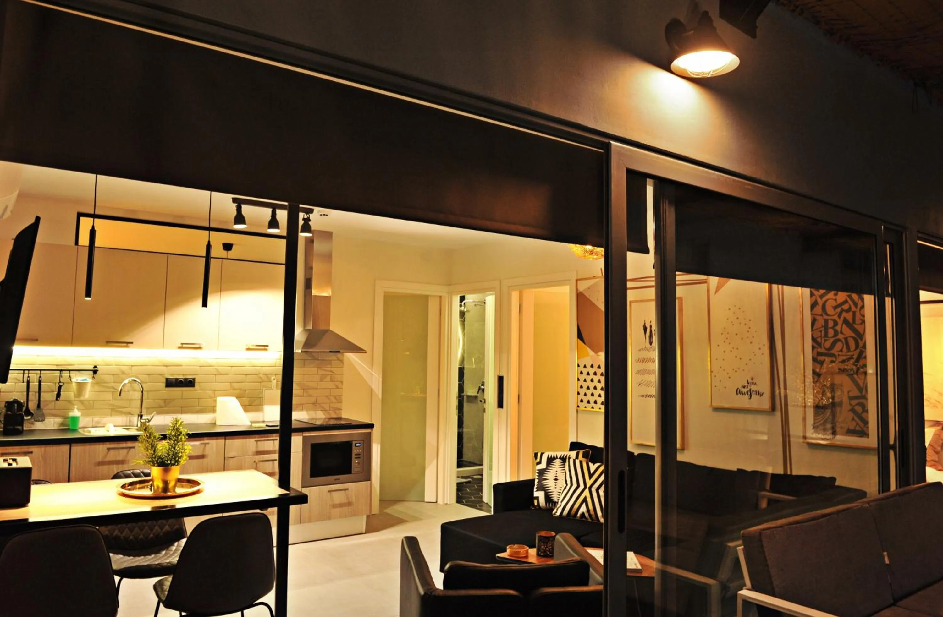 Living room in The Athenians Modern Apartments