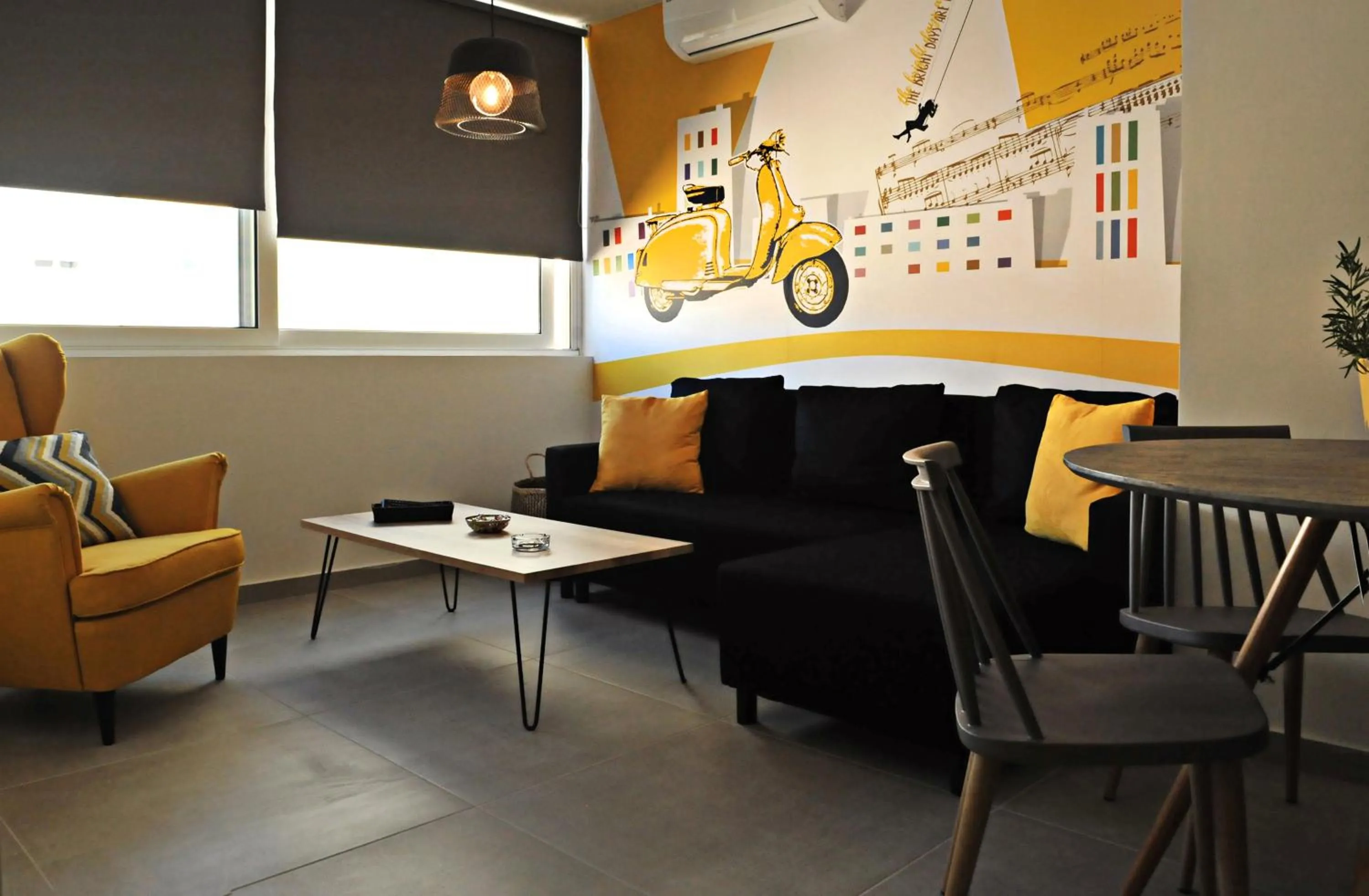 Living room in The Athenians Modern Apartments