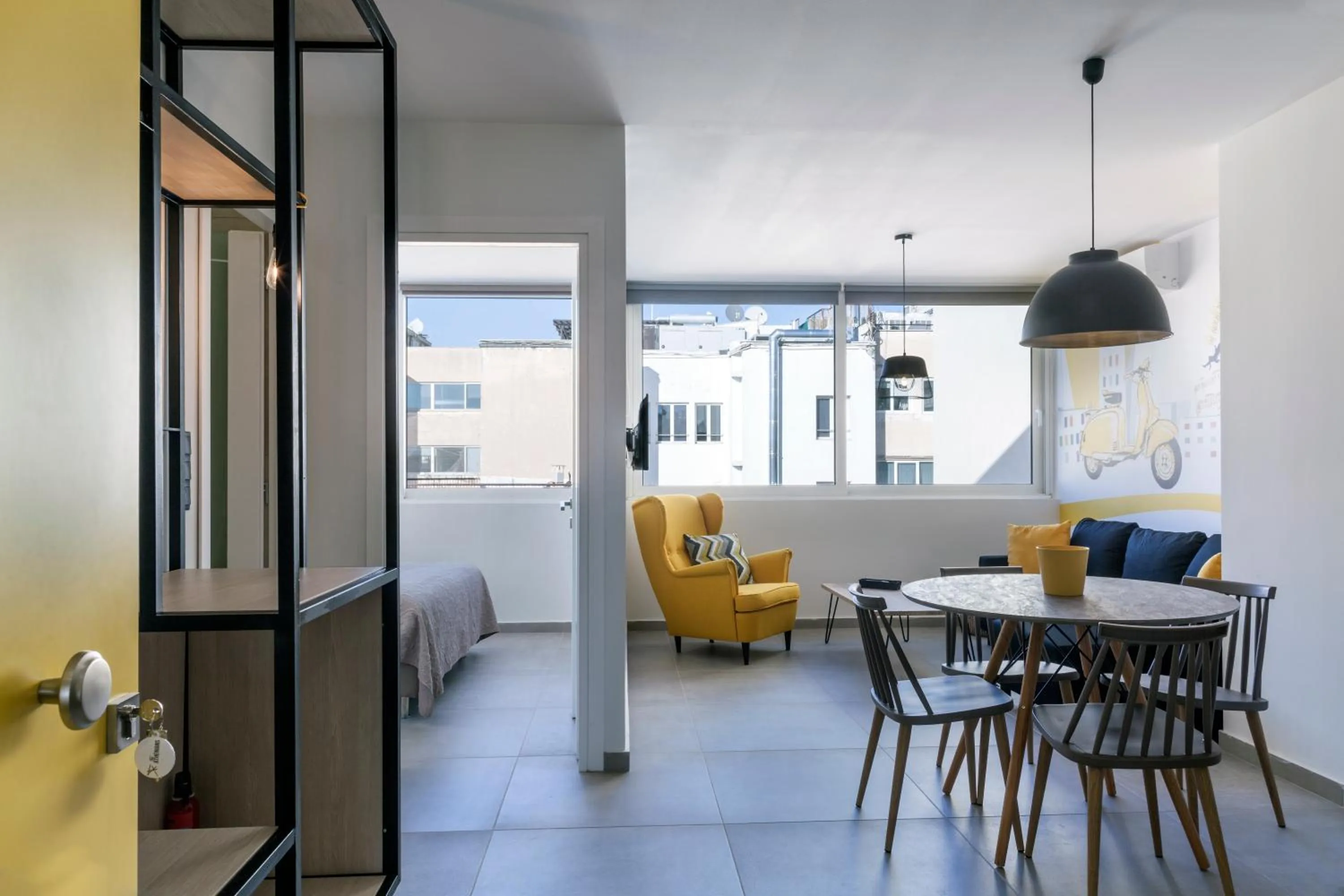 Living room in The Athenians Modern Apartments