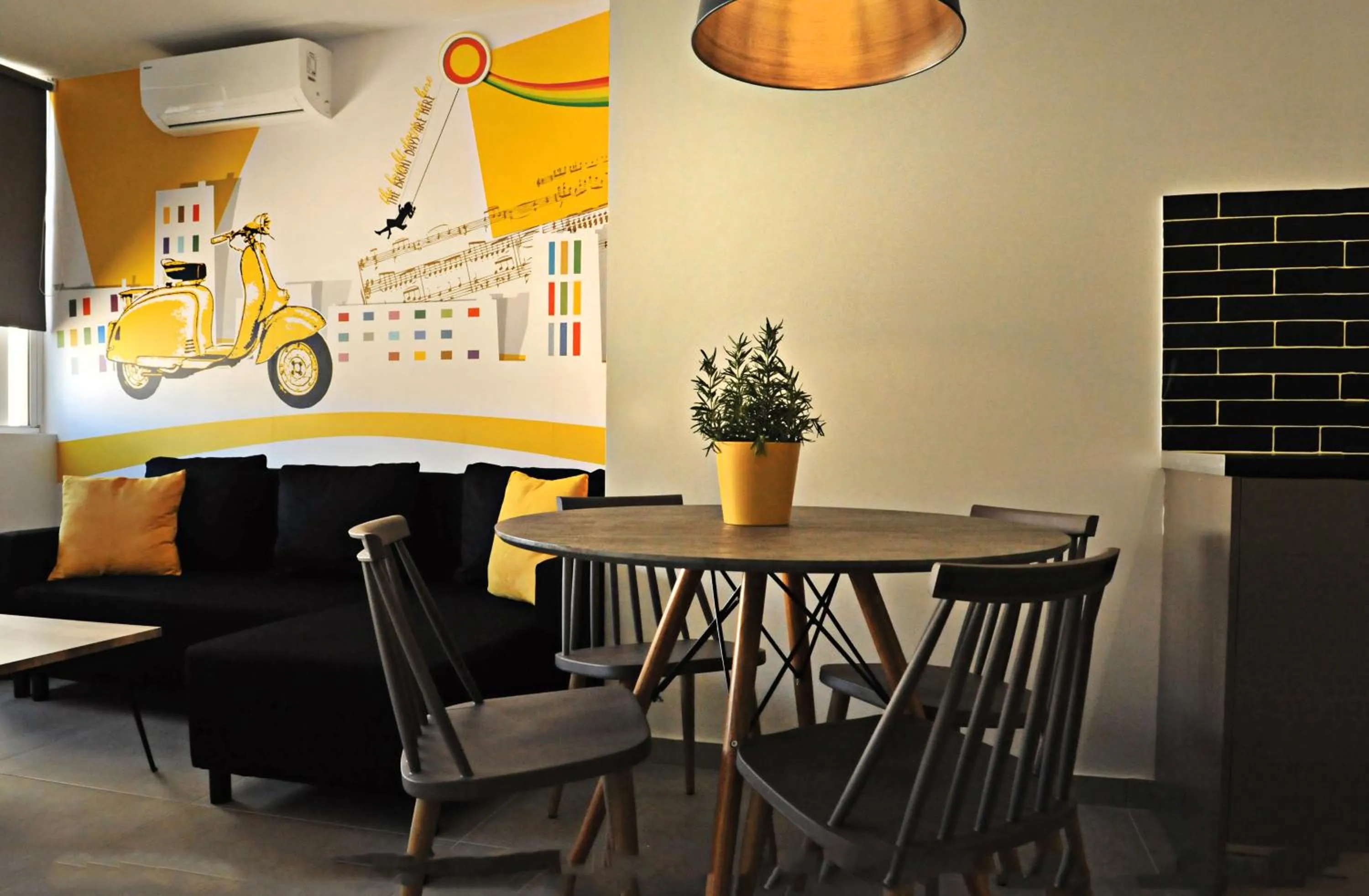 Living room in The Athenians Modern Apartments