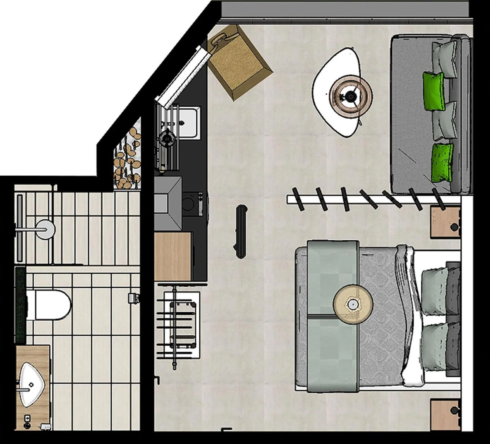Floor plan in The Athenians Modern Apartments