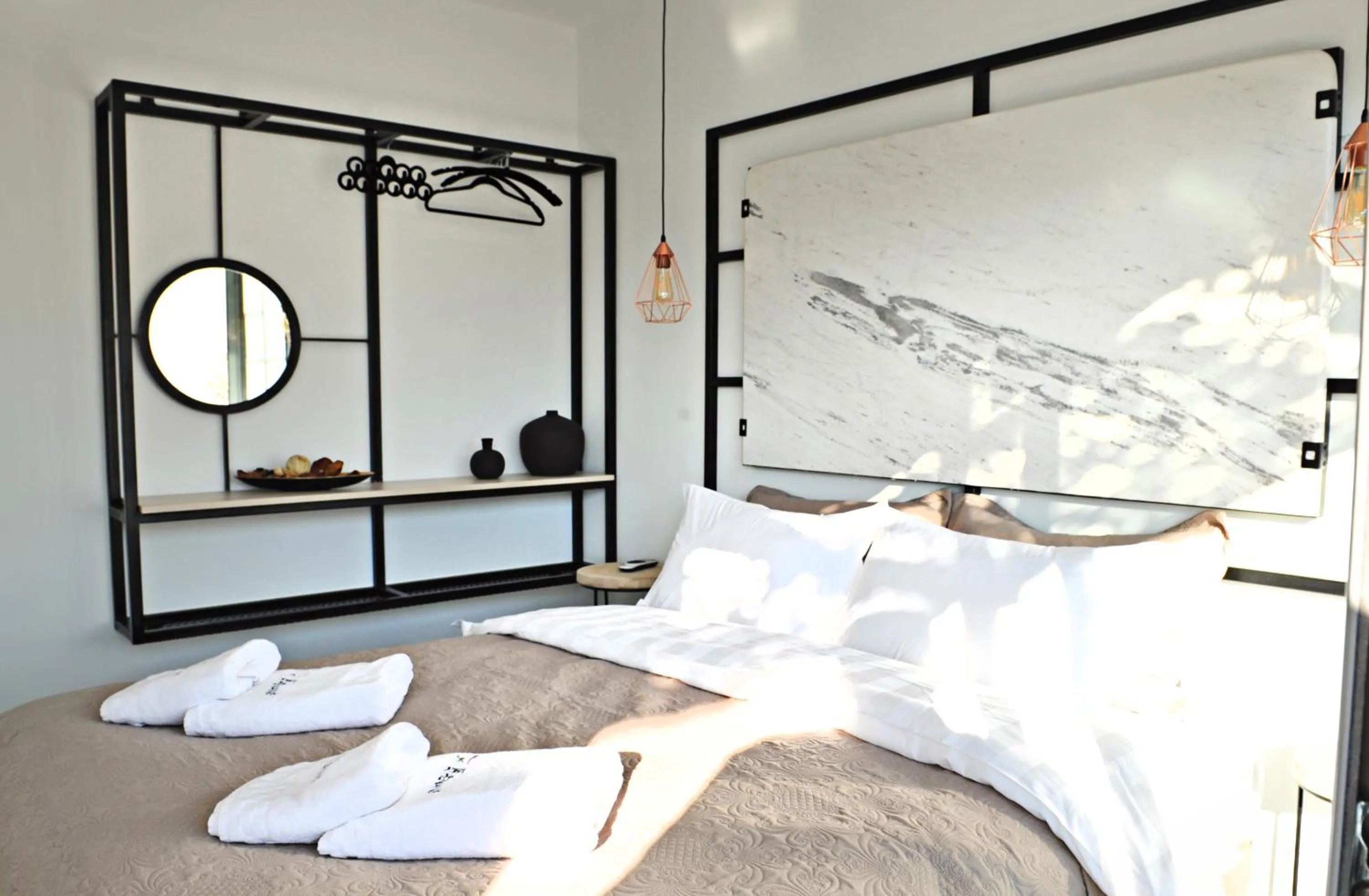 Bed in The Athenians Modern Apartments