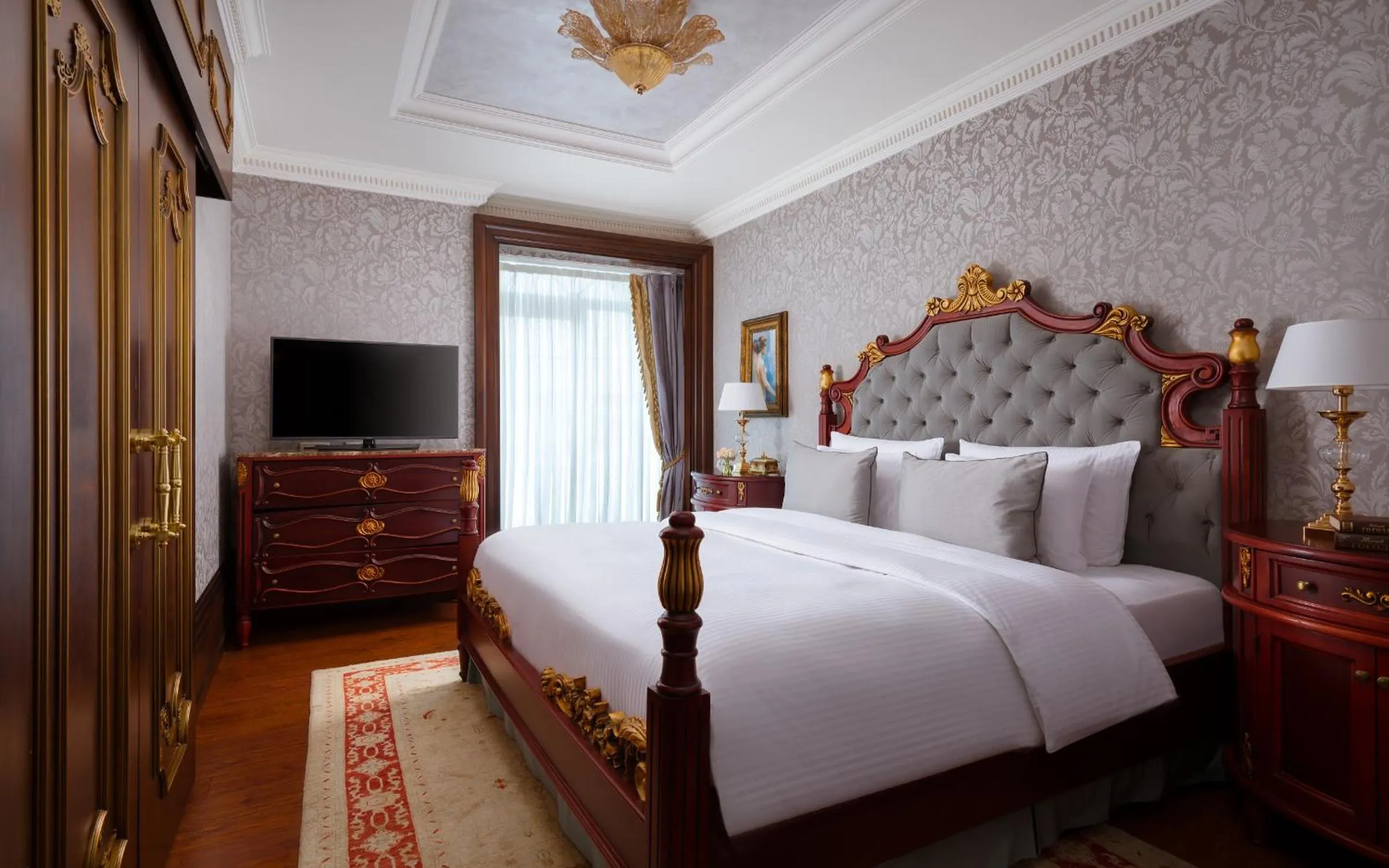 Bed in Rixos Almaty