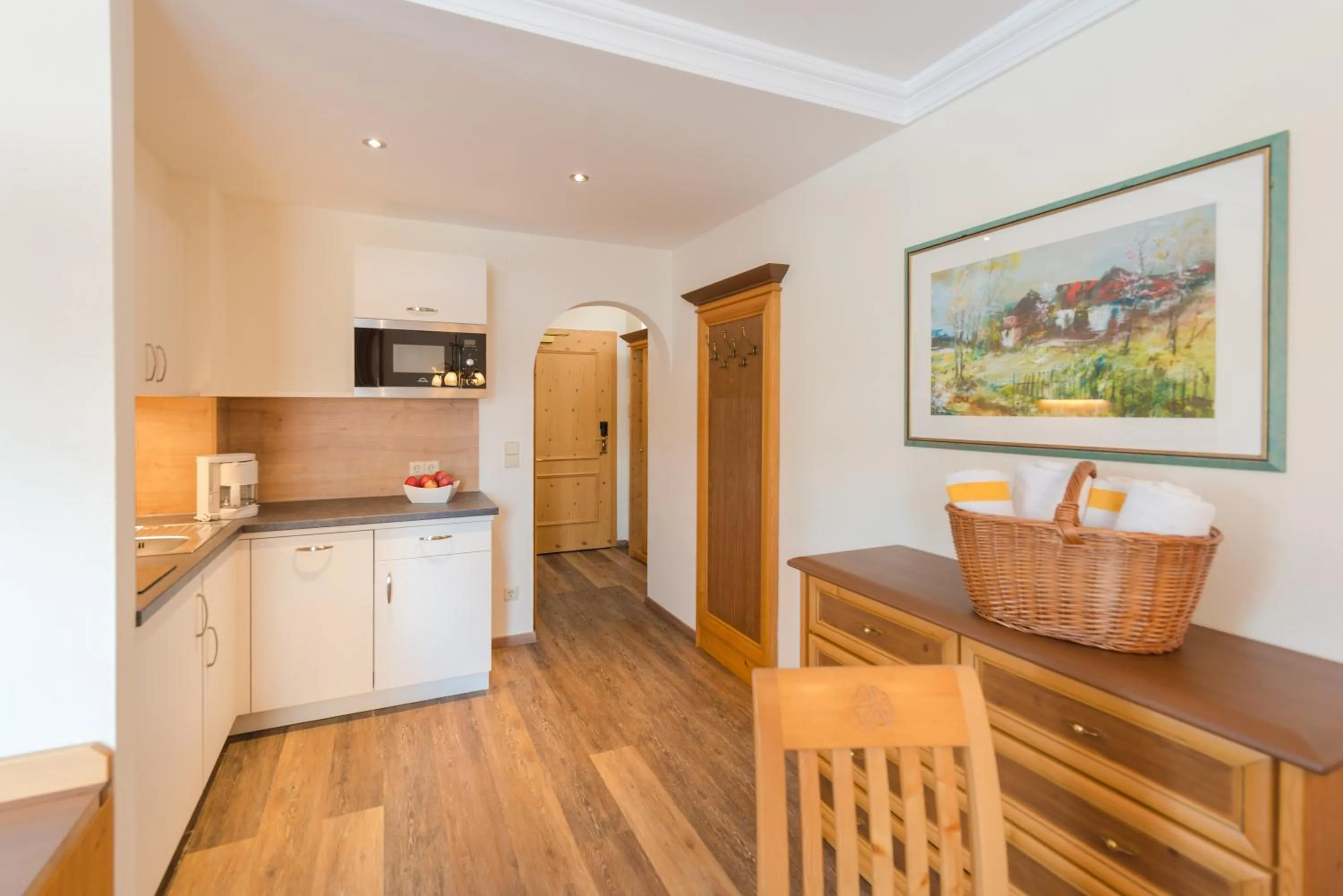 Kitchen or kitchenette in Apparthotel Sankt Georg