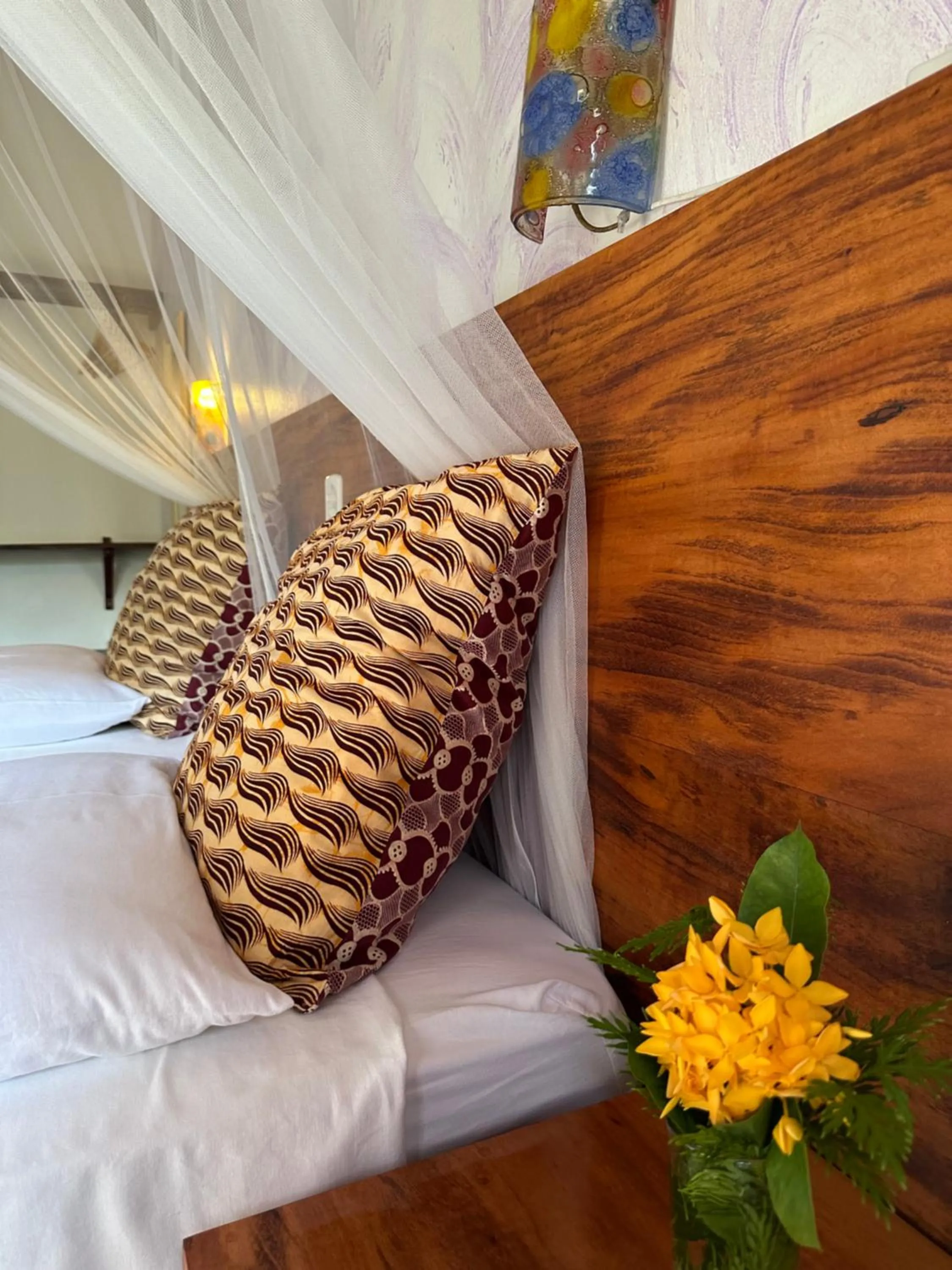 Decorative detail, Bed in Pousada Horizonte Azul