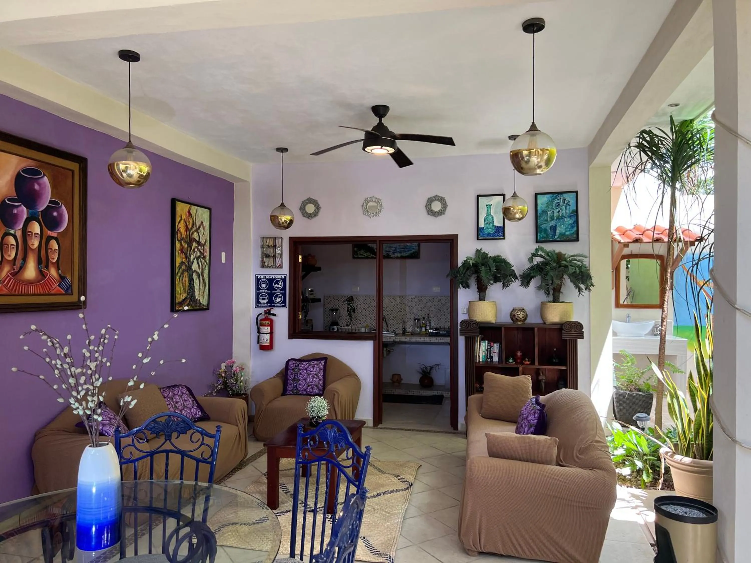 Seating area in Hotel Balché