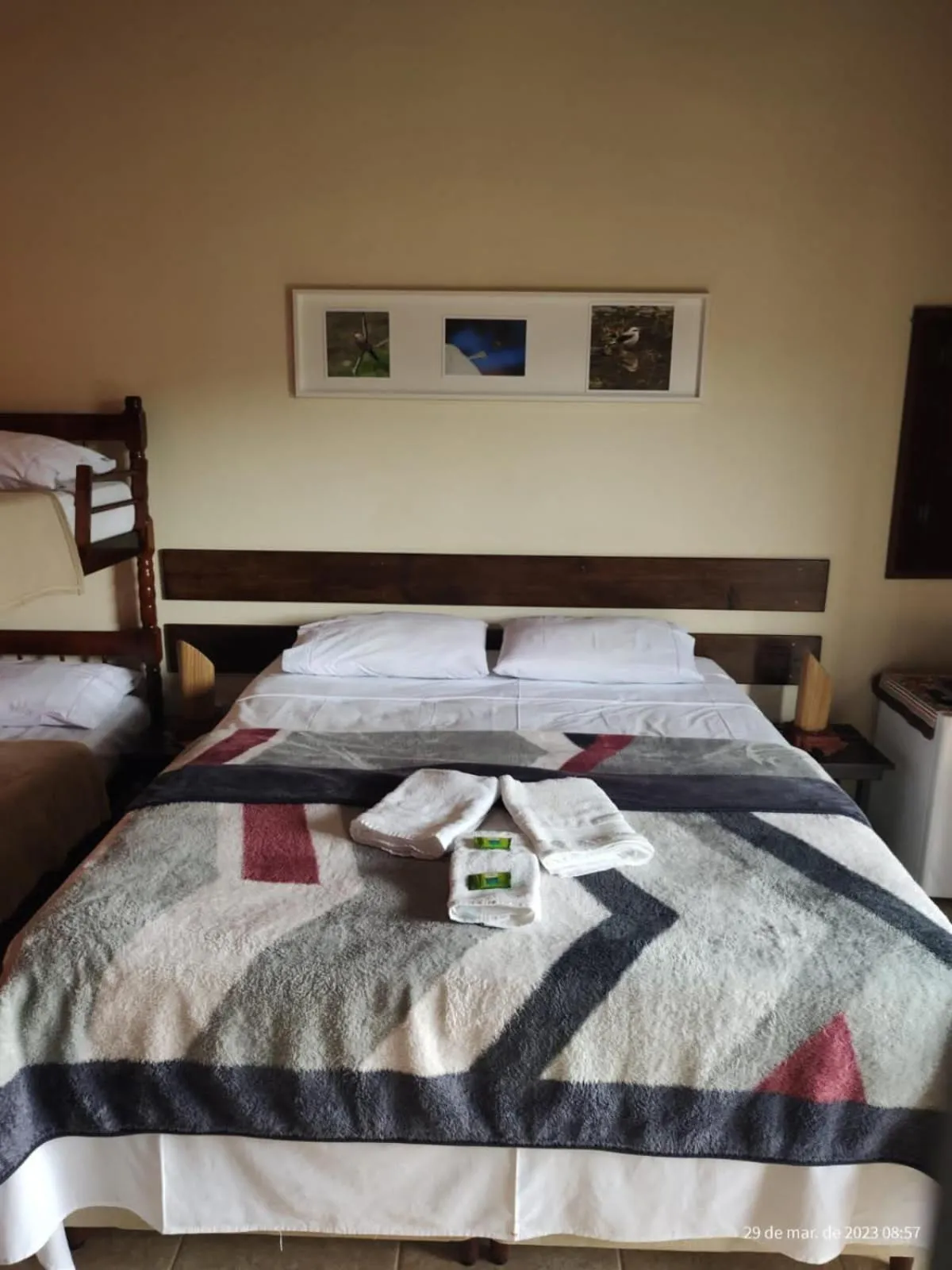 Bed in Pousada Natureza e Arte