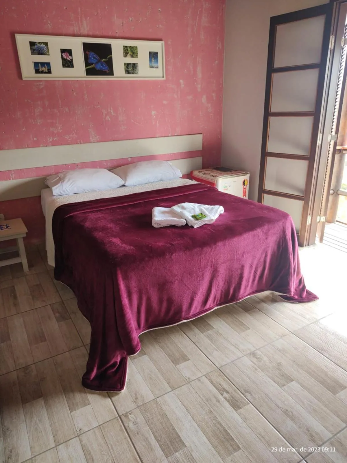 Bed in Pousada Natureza e Arte