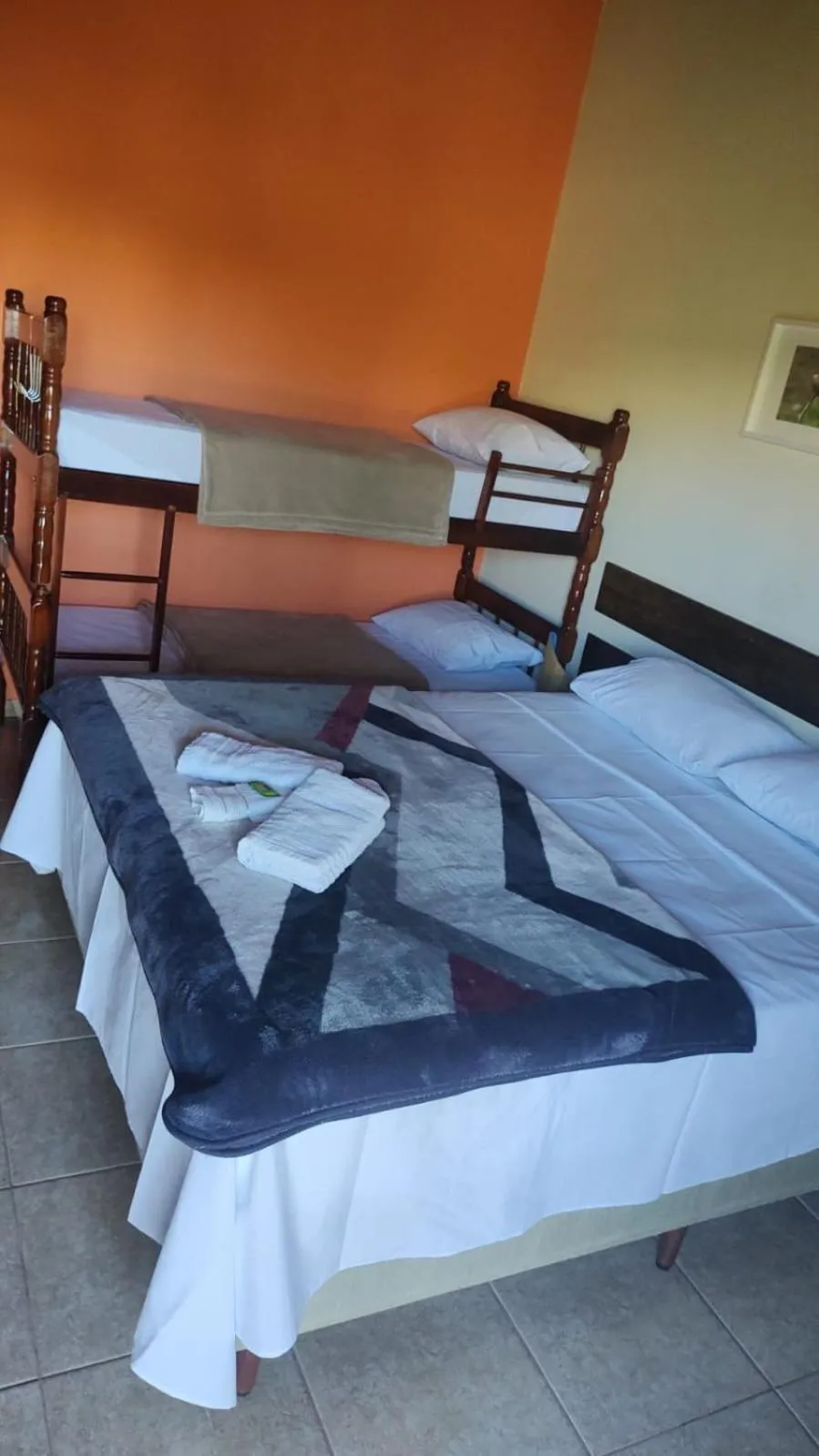 Bed in Pousada Natureza e Arte