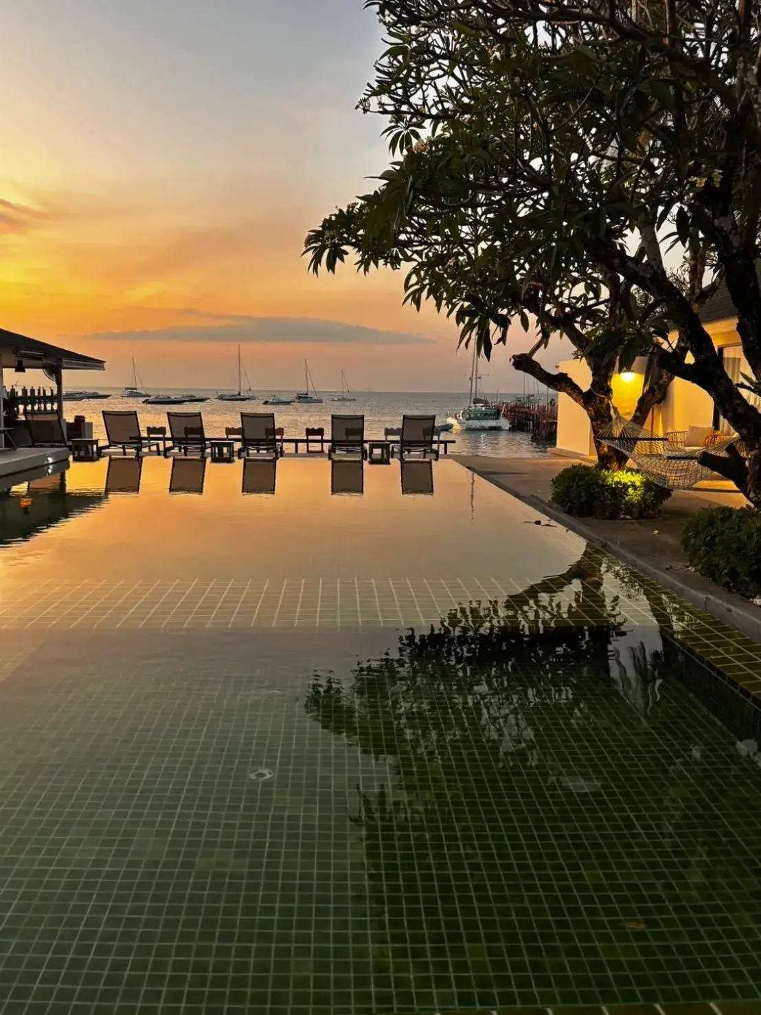 Pool view in Punnpreeda Beach Resort - SHA Plus Certified Pool view in Punnpreeda Beach Resort - SHA Plus Certified