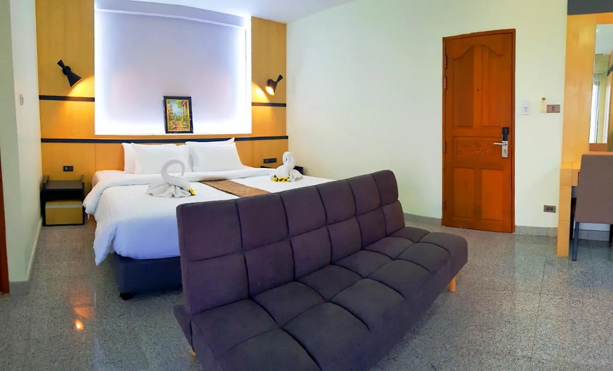 Bed in The Route Sriracha Hotel And Residence