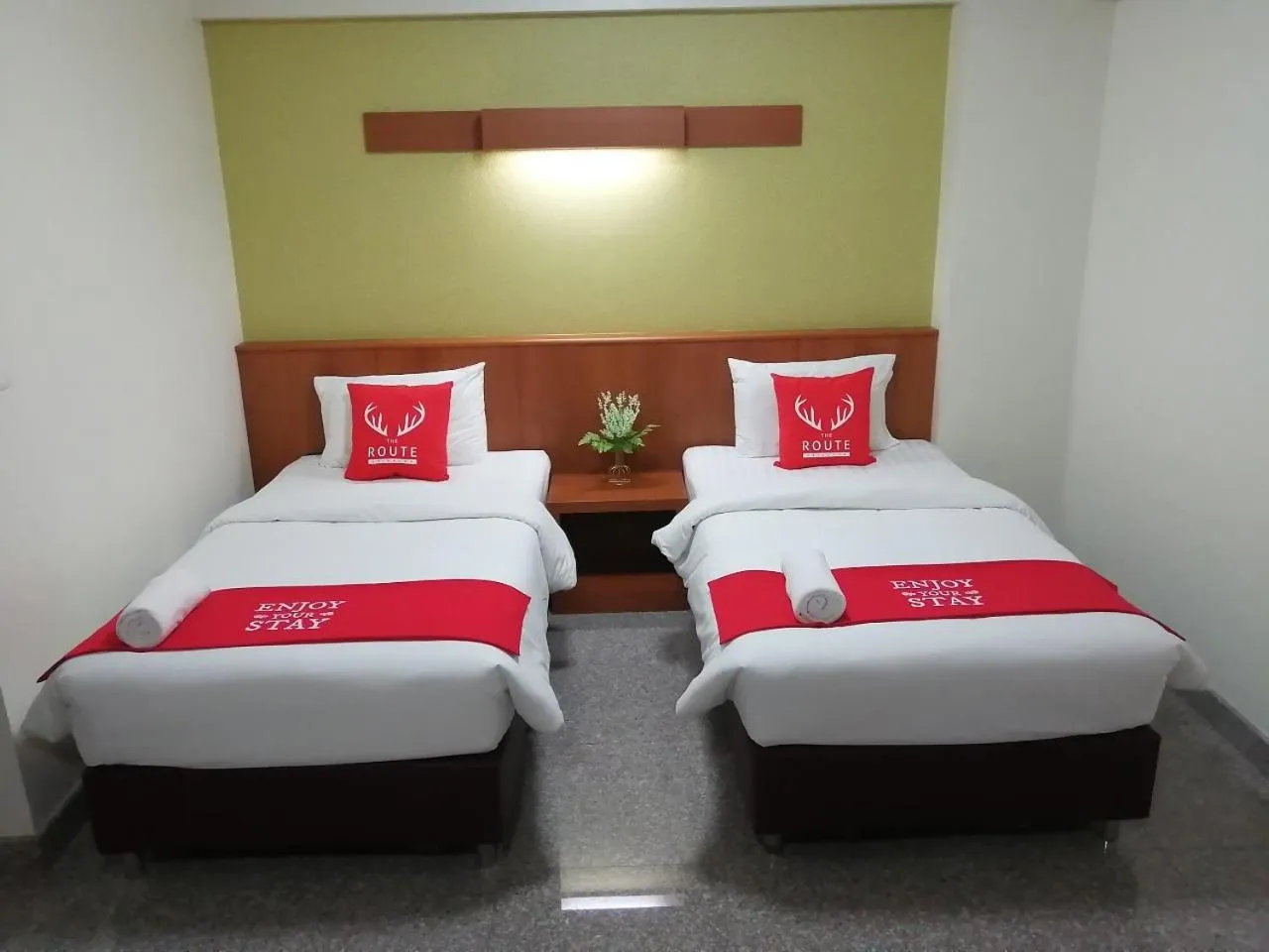 Bed in The Route Sriracha Hotel And Residence
