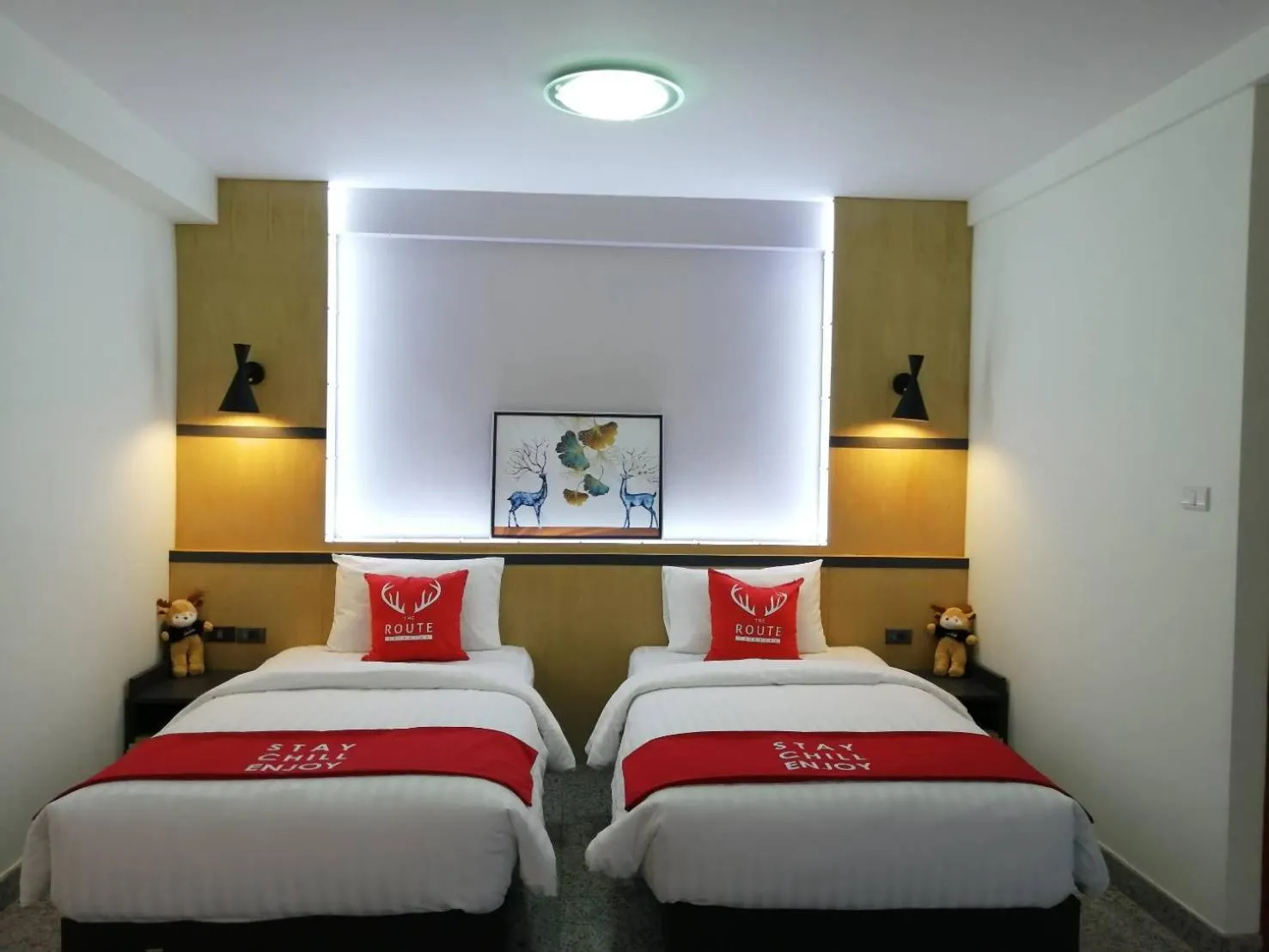 Bed in The Route Sriracha Hotel And Residence