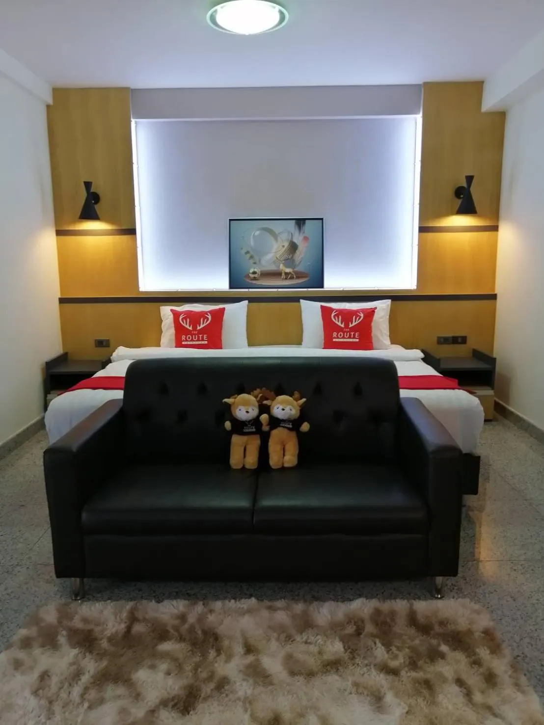 Bed in The Route Sriracha Hotel And Residence